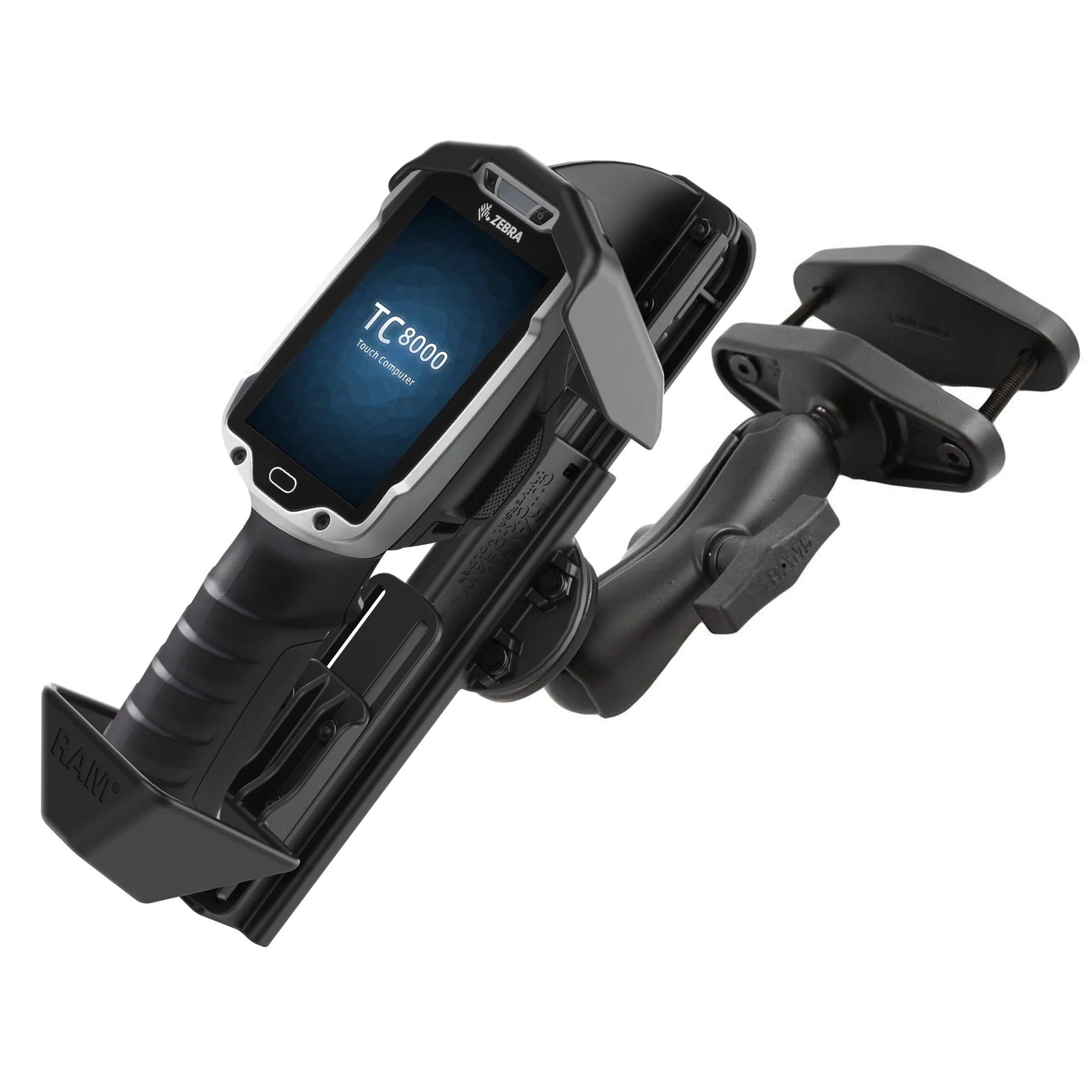 RAM® Quick-Draw™ Mount for Zebra TC8000/8300 with 4" Square Post Clamp - Image 2