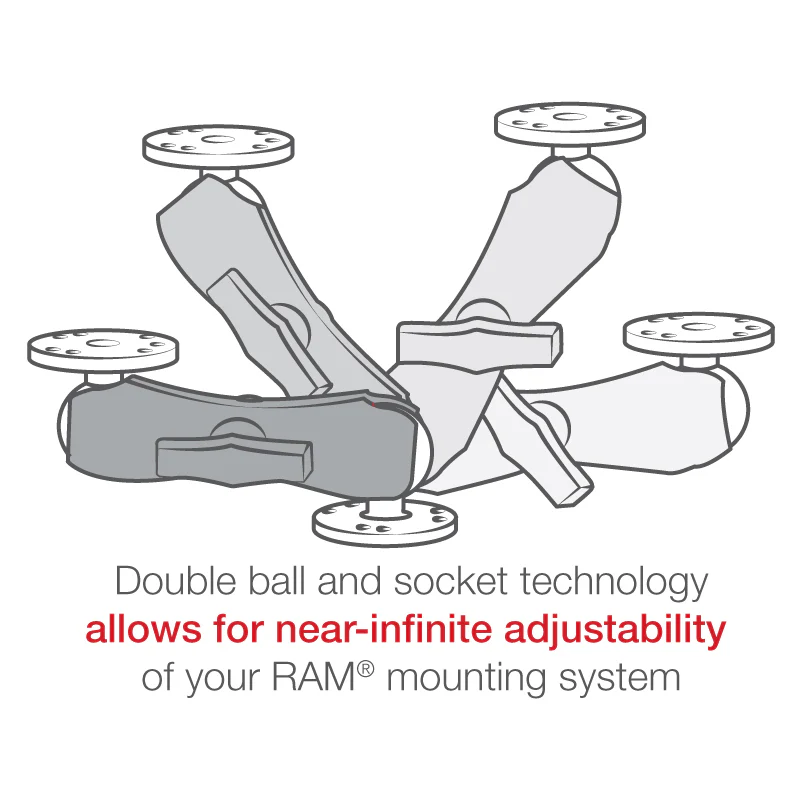 RAM® Double Ball Mount with Unified Barcode Hardware - Image 2