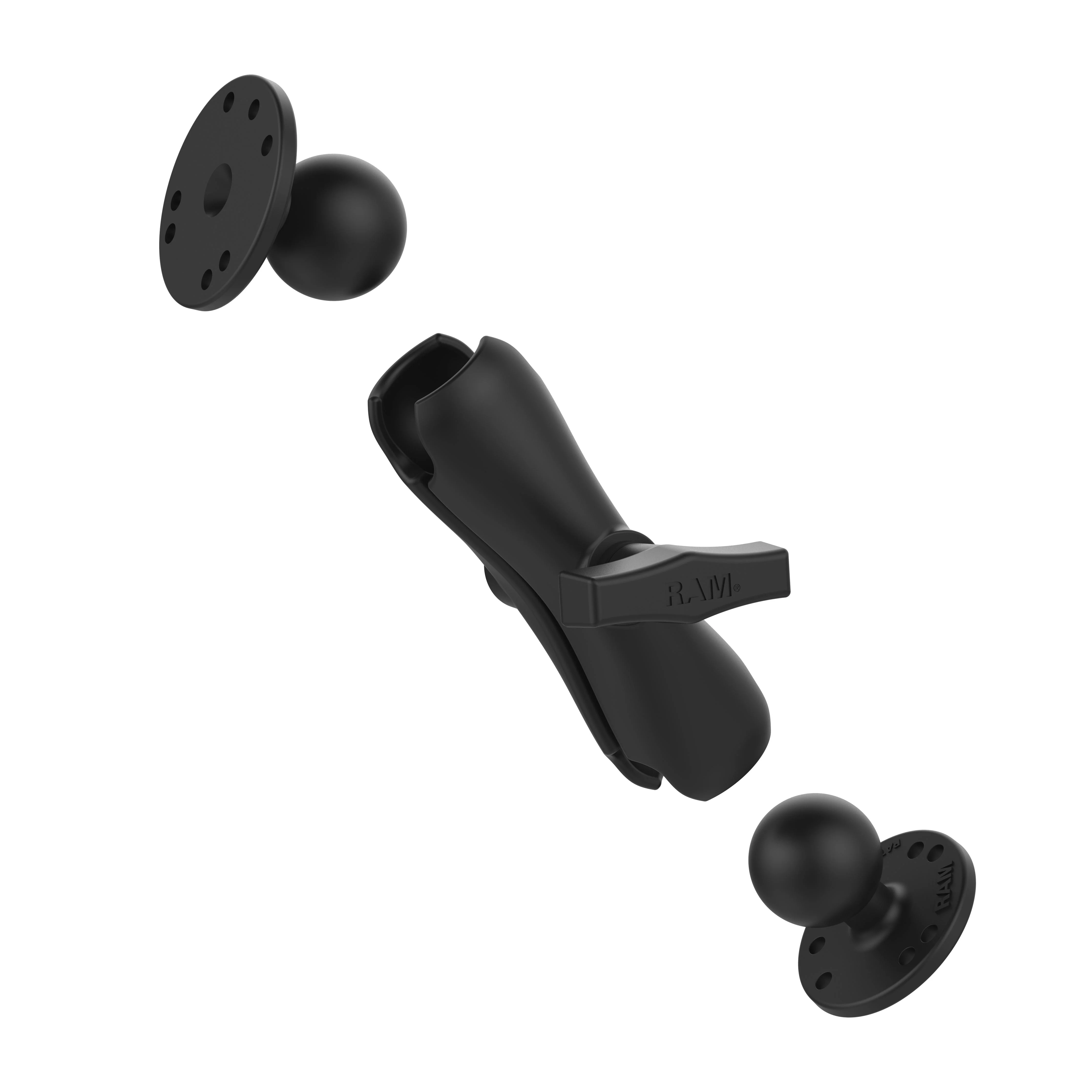 RAM® Double Ball Mount with Two Round Plates - C Size Medium - Image 2