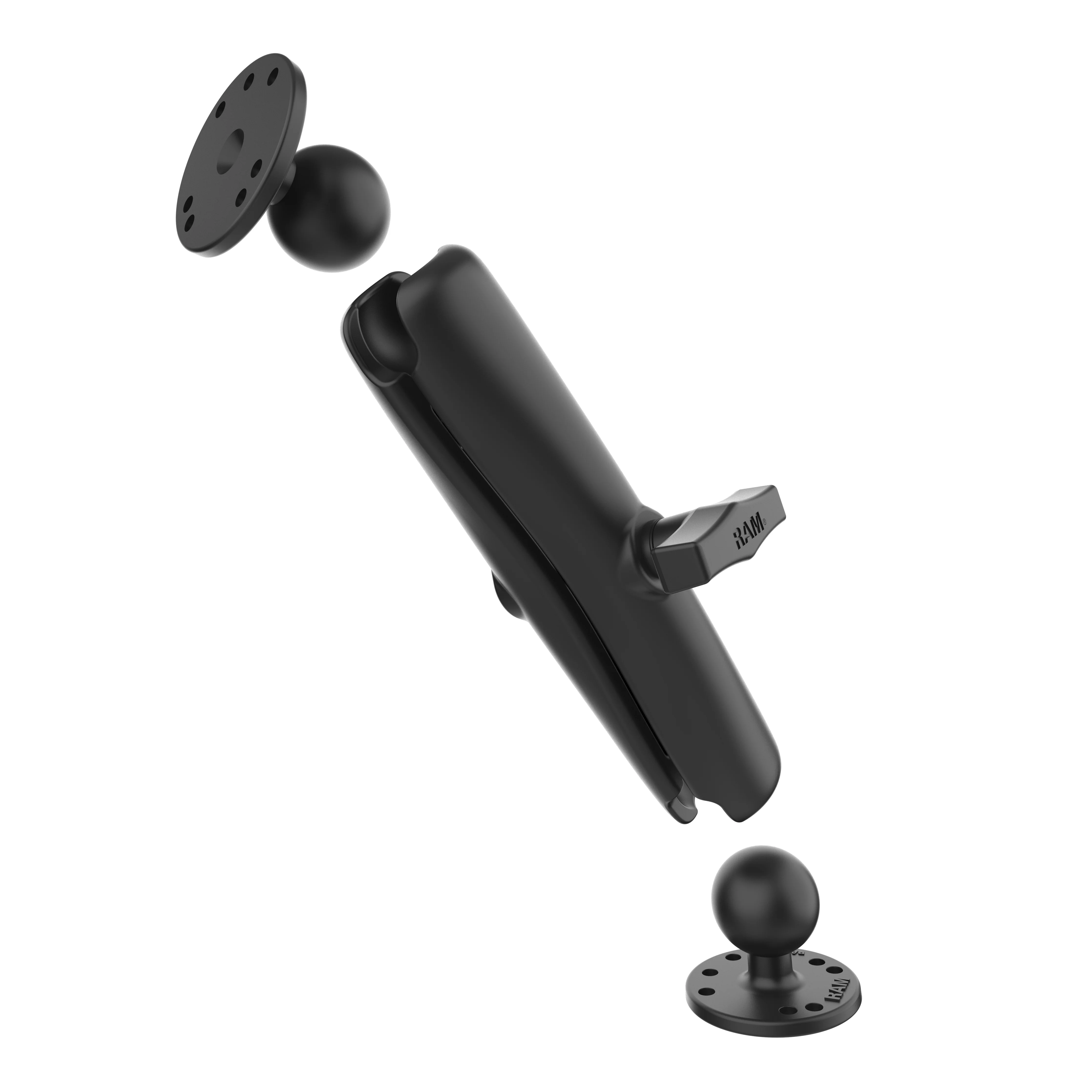 RAM® Double Ball Mount with Two Round Plates - C Size Long - Image 2