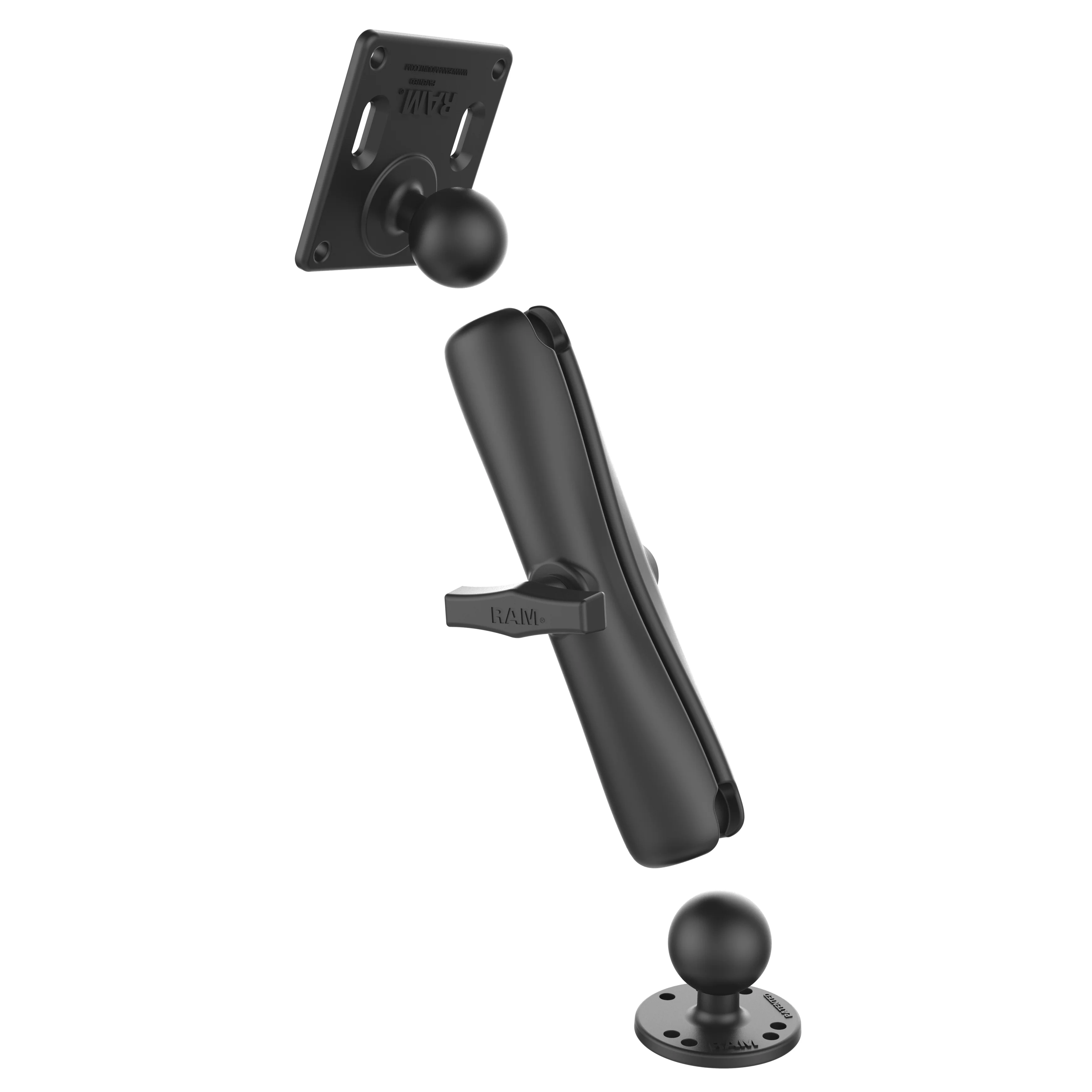 RAM® Double Ball Mount with 75x75mm VESA Plate - C Size Long - Image 3