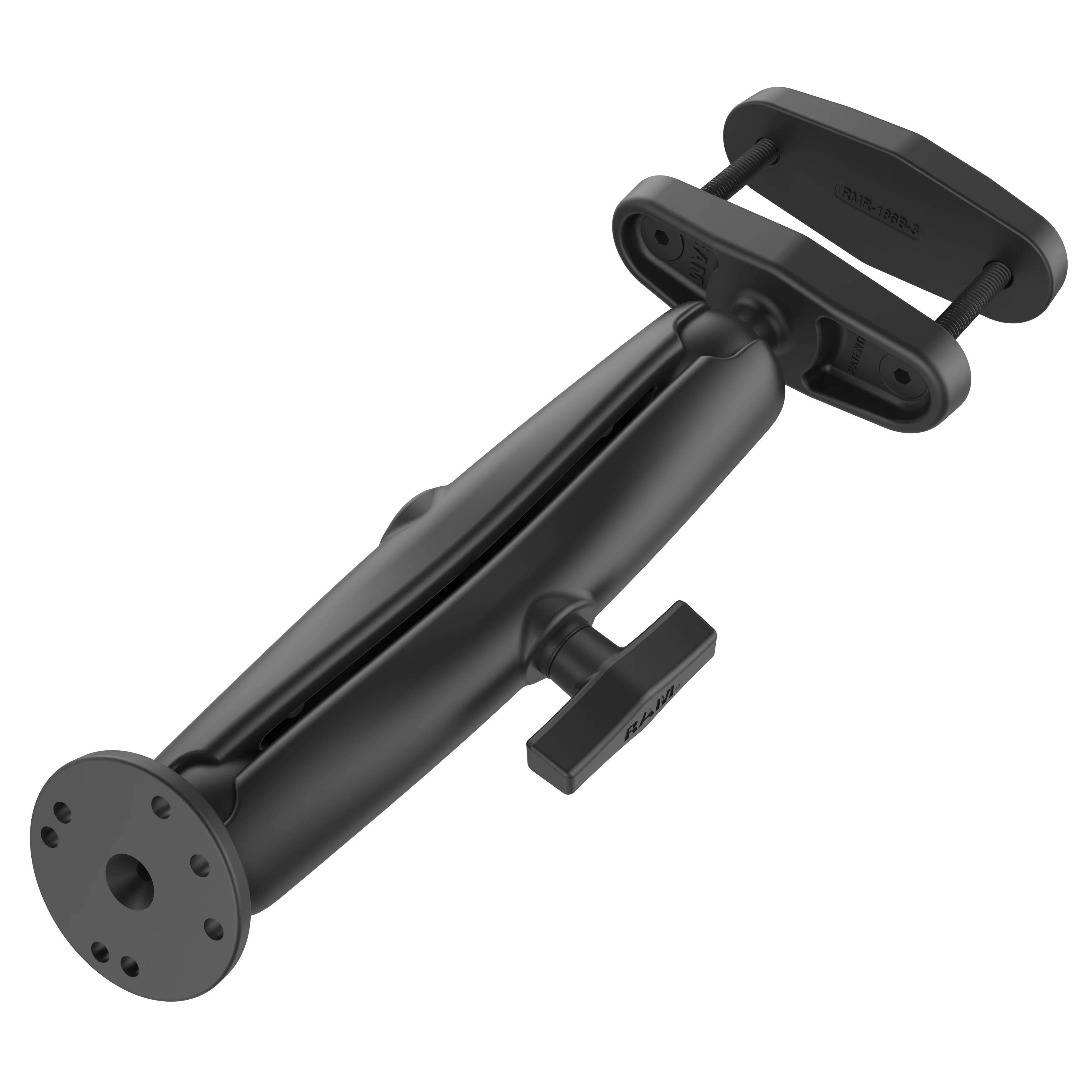 RAM® 3" Square Post Clamp Mount with Round AMPS Plate - Long Arm - Image 2