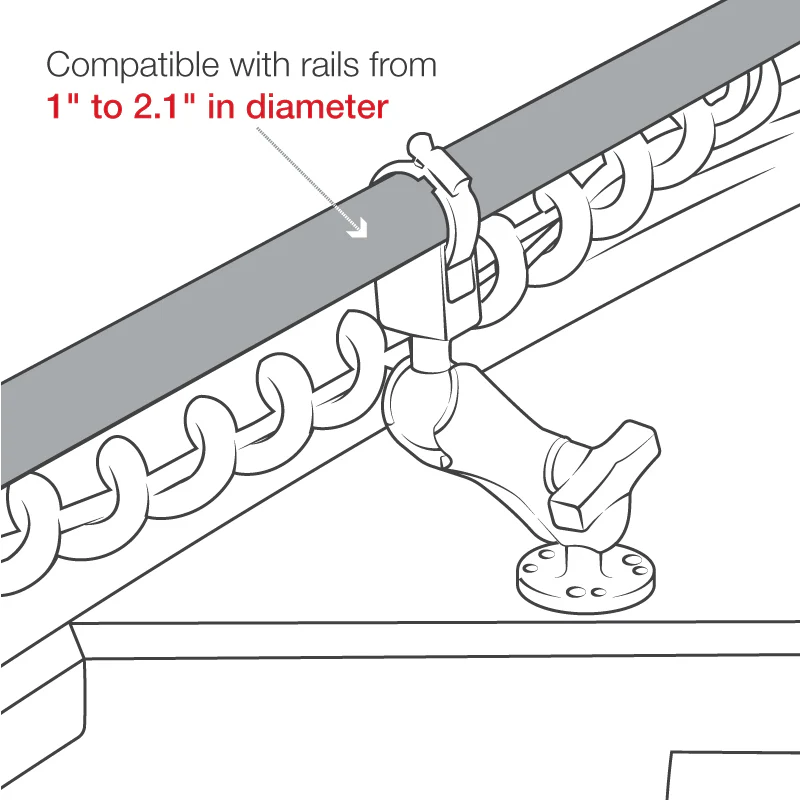 RAM® Trolling Motor Stabilizer with Strap Hose Clamp - Medium - Image 7