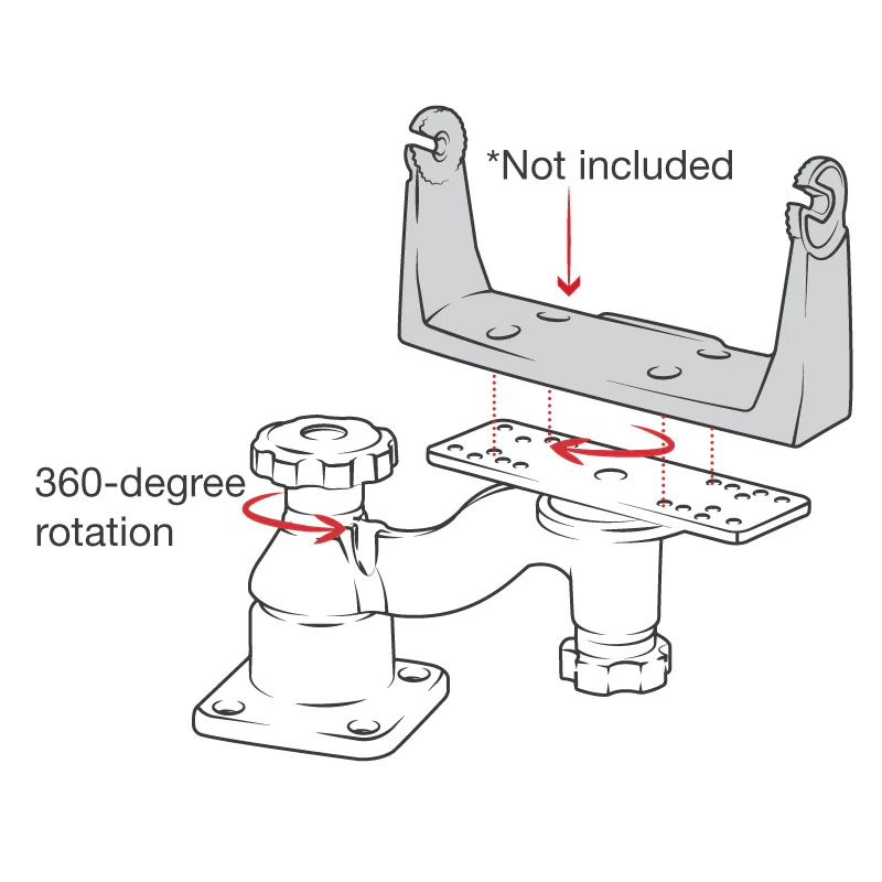 RAM® Horizontal 6" Swing Arm Mount for Fish Finders & Plotters - Image 7