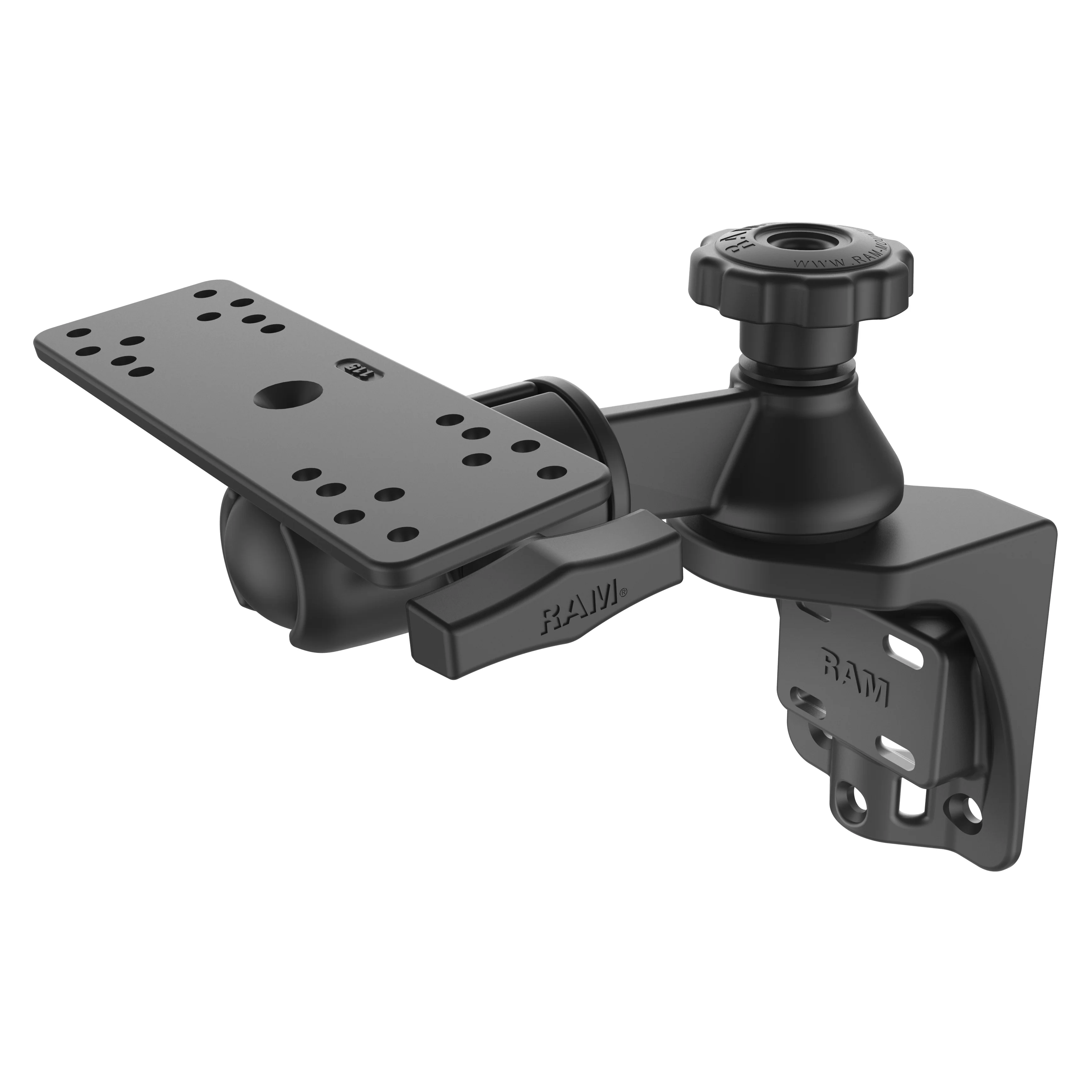 RAM® Vertical 6" Swing Arm Mount with Round Ball Adapter - Image 3