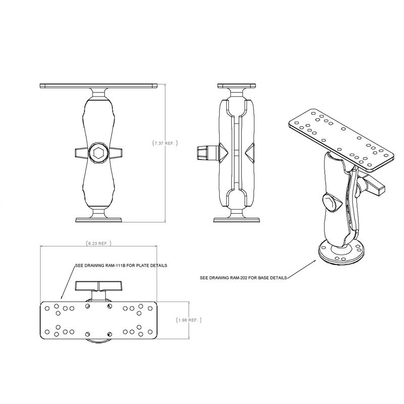 RAM® Drill-Down Marine Electronic Mount - Image 3