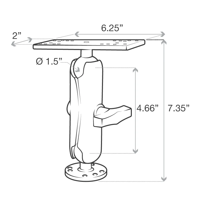 RAM® Drill-Down Marine Electronic Mount - Image 6