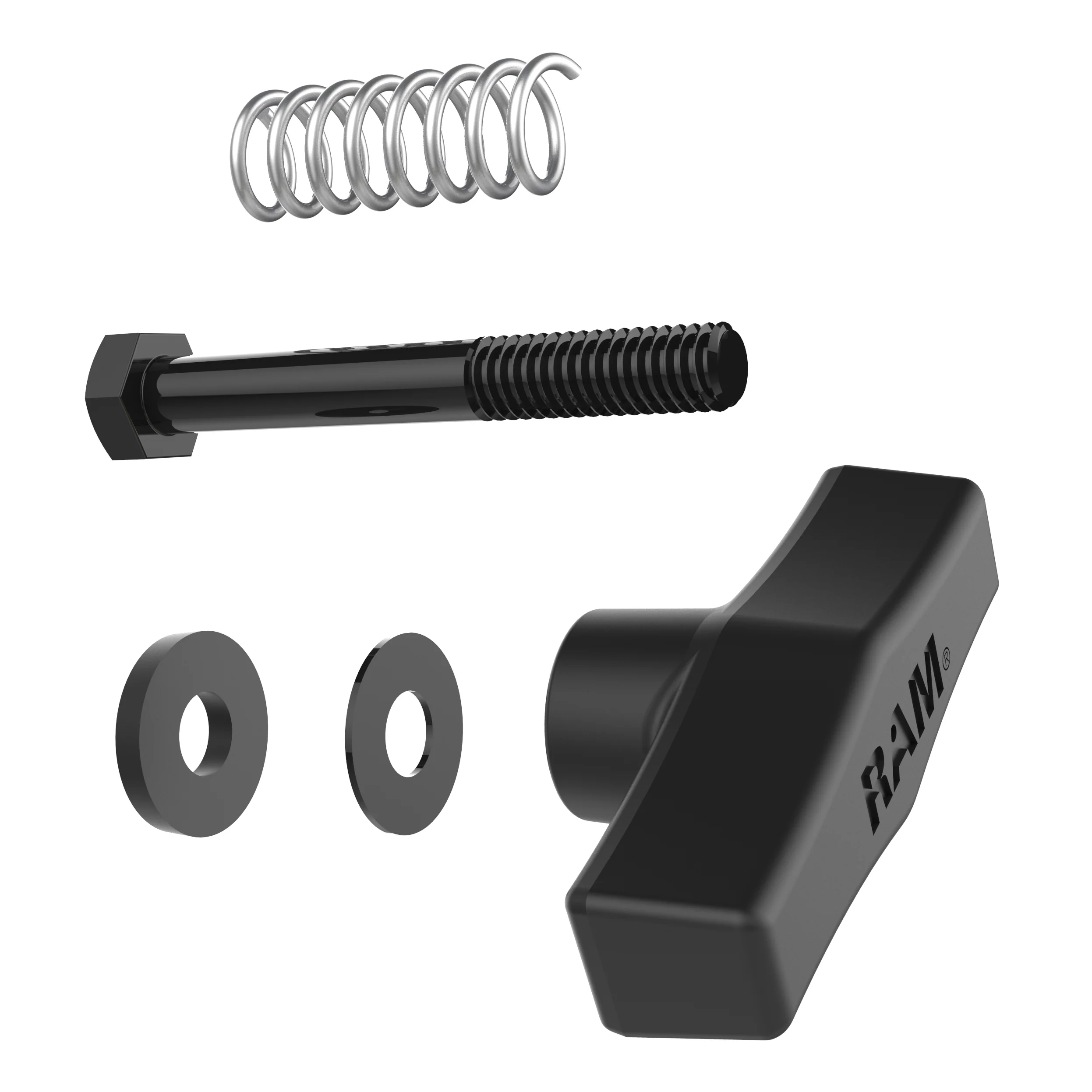 RAM® Knob, Bolt & Spring Hardware for C Size Socket Arms - Image 2