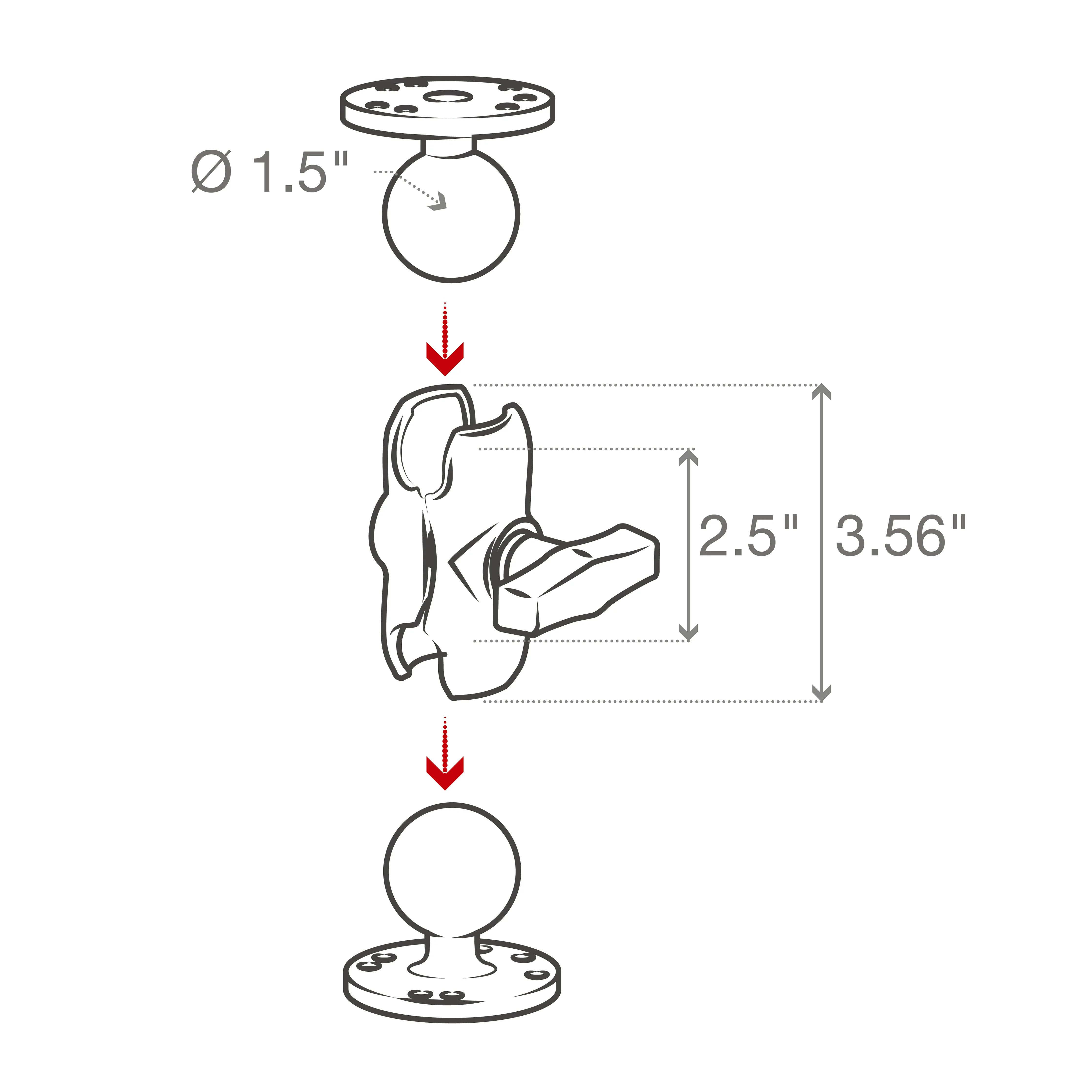 RAM® Double Socket Arm - C Size Short - Image 6