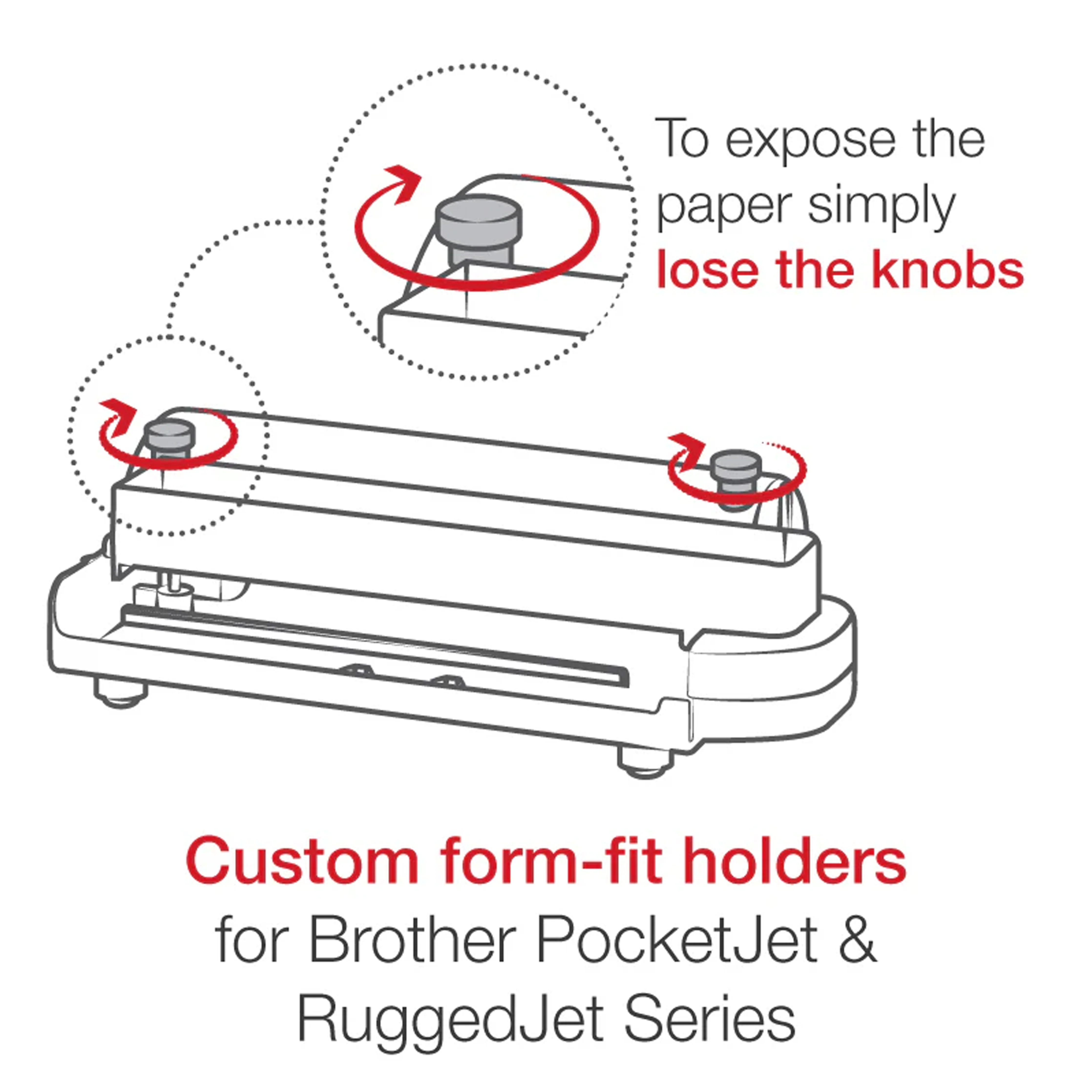 RAM® Printer Mount for Brother PocketJet with Medium Tough-Claw™ - Image 3