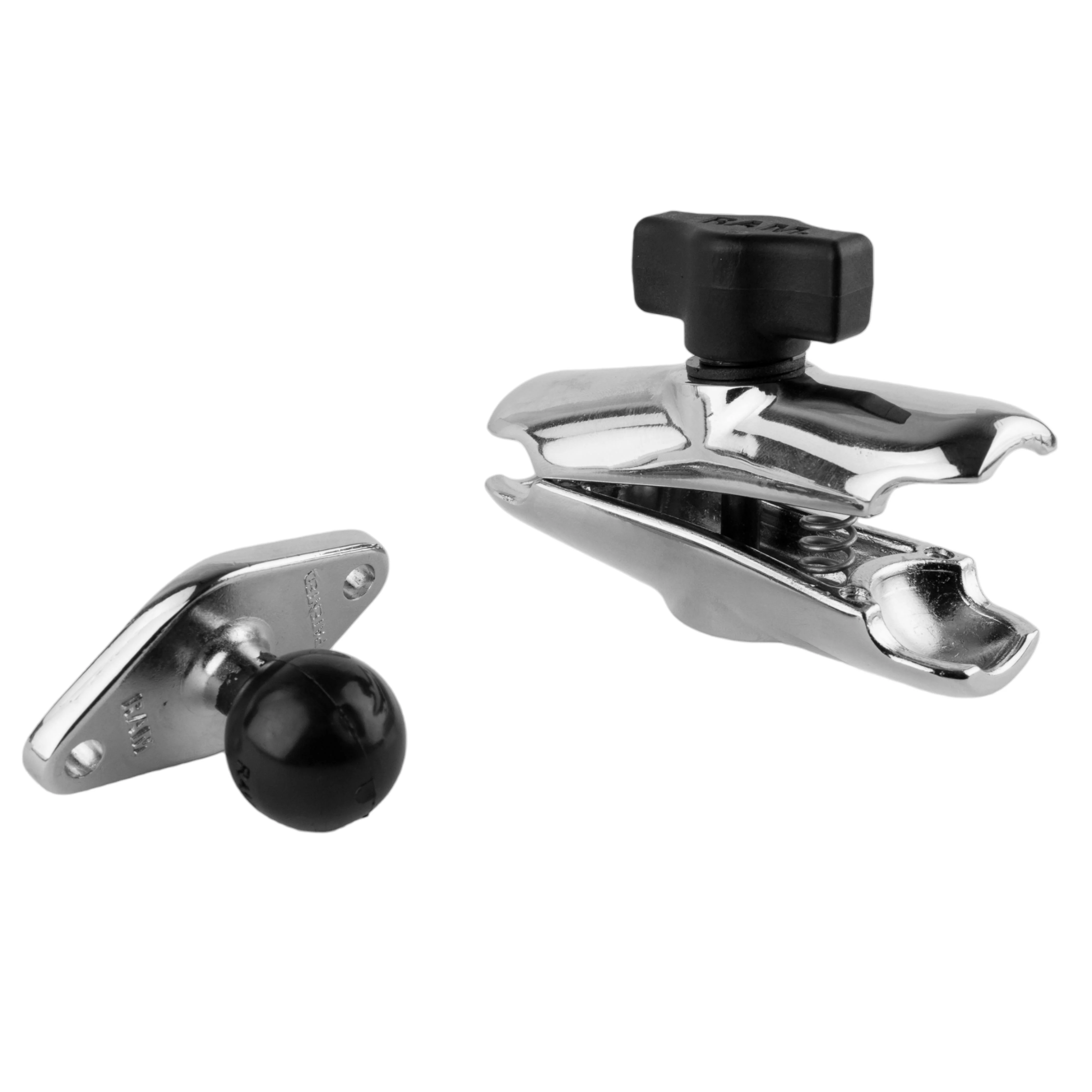 RAM® Chrome Double Socket Arm with Diamond Plate - Medium Arm - Image 3