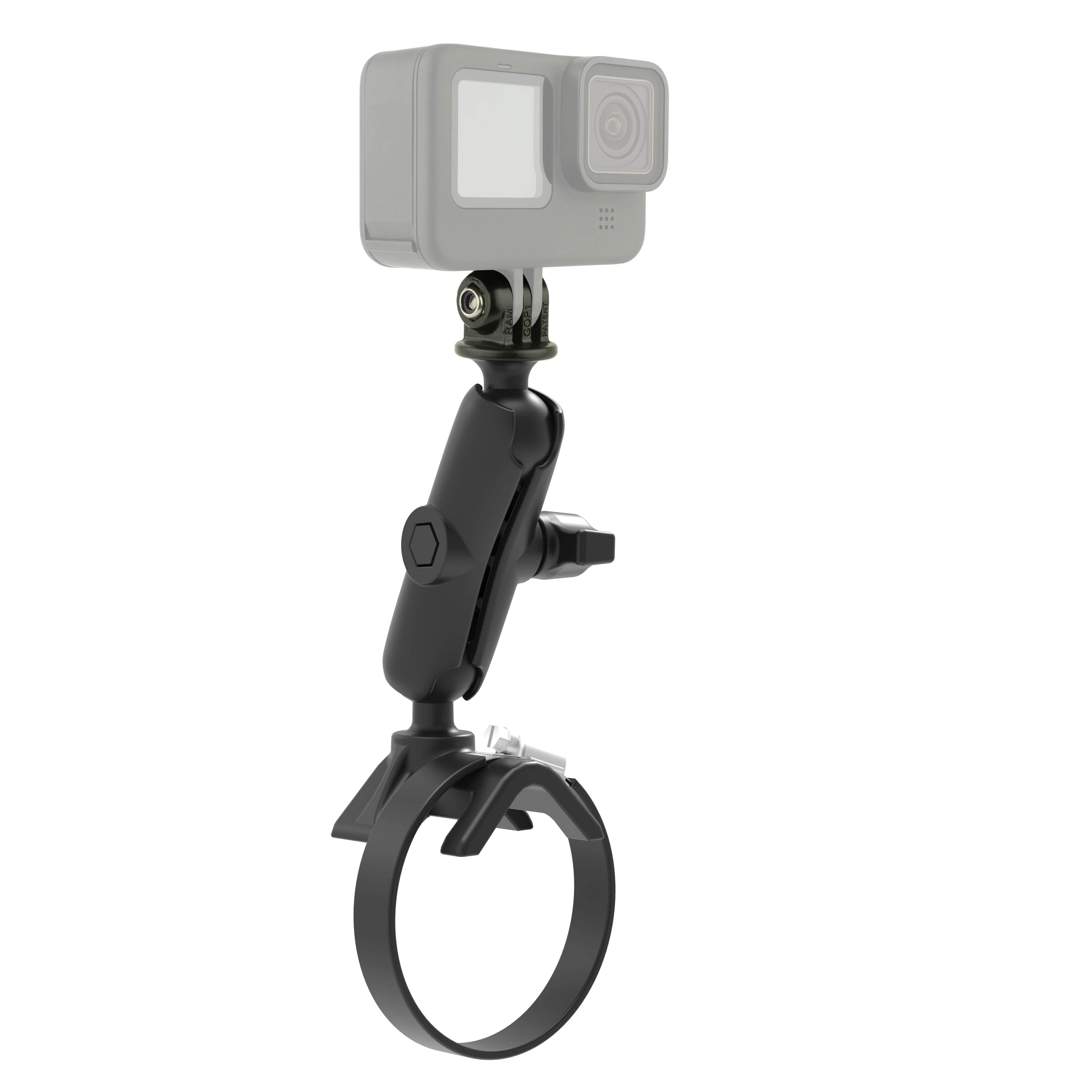RAM® Strap Clamp Mount with Universal Action Camera Adapter - Image 2