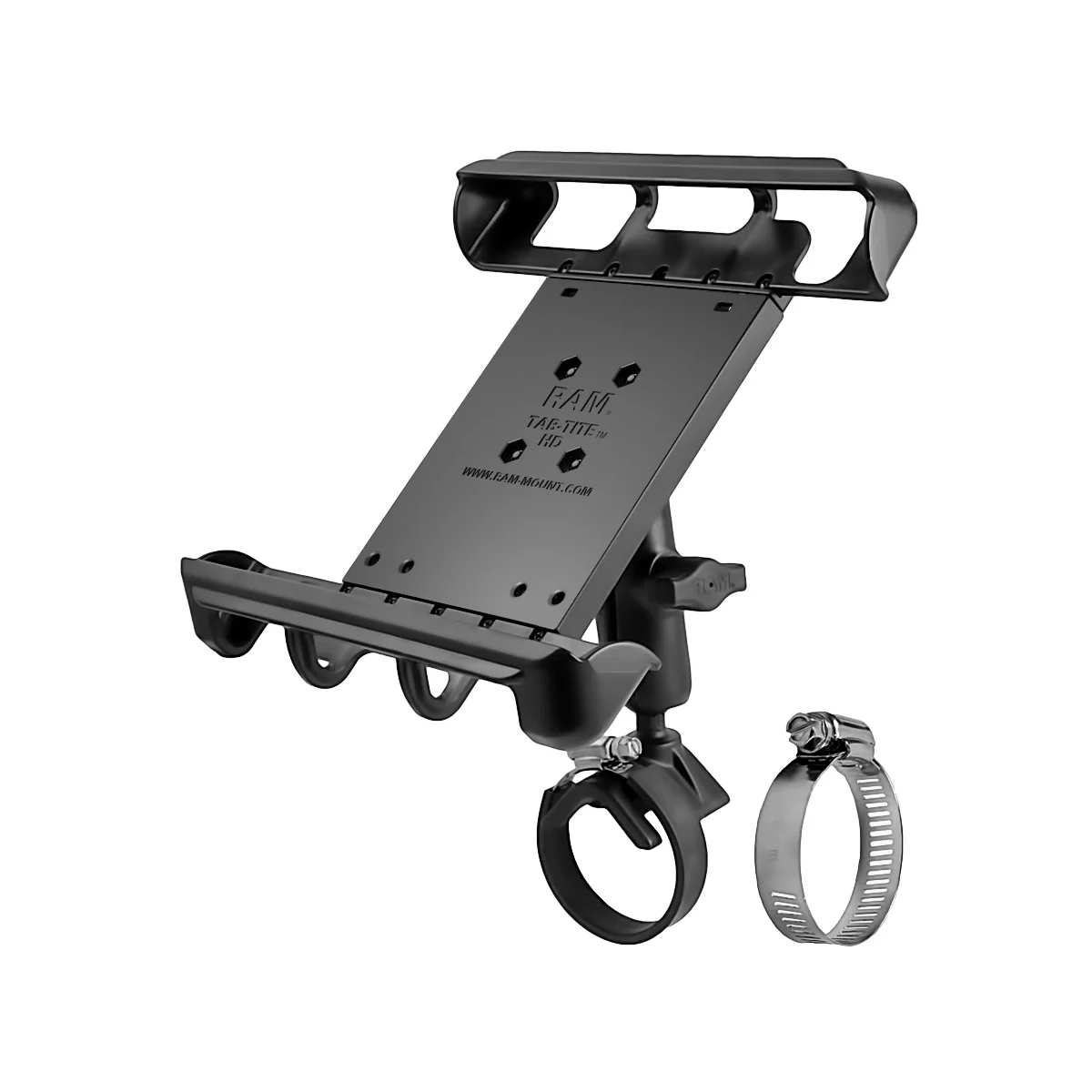 RAM® Tab-Tite™ Mount with Strap Hose Clamp for iPad with Case + More - Image 2