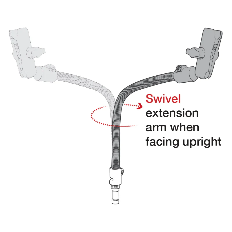 RAM® Quick Release 18" Arm Extension for Wheelchairs - Image 3