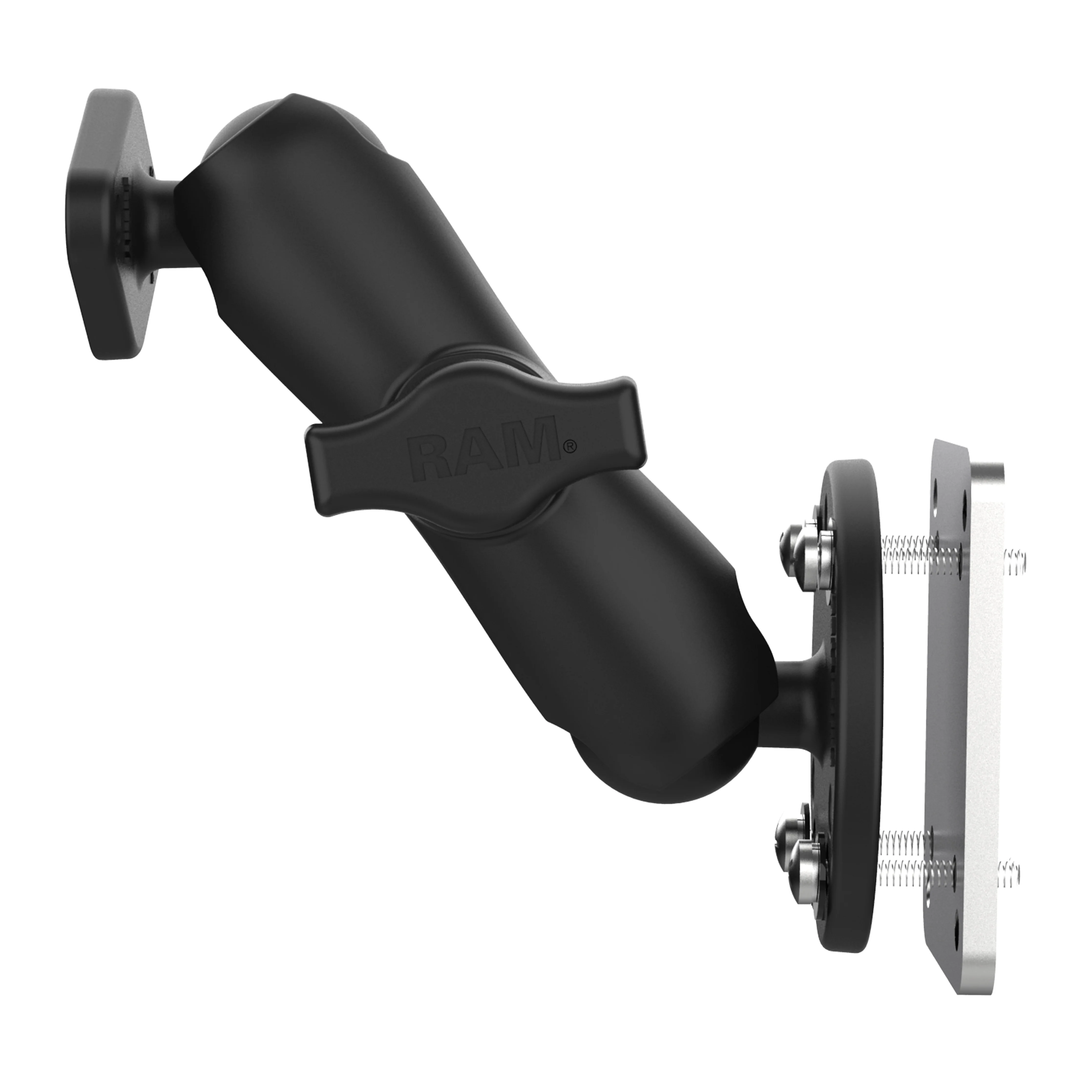 RAM® Double Ball Mount with Backing Plate & Diamond Plate - Image 2
