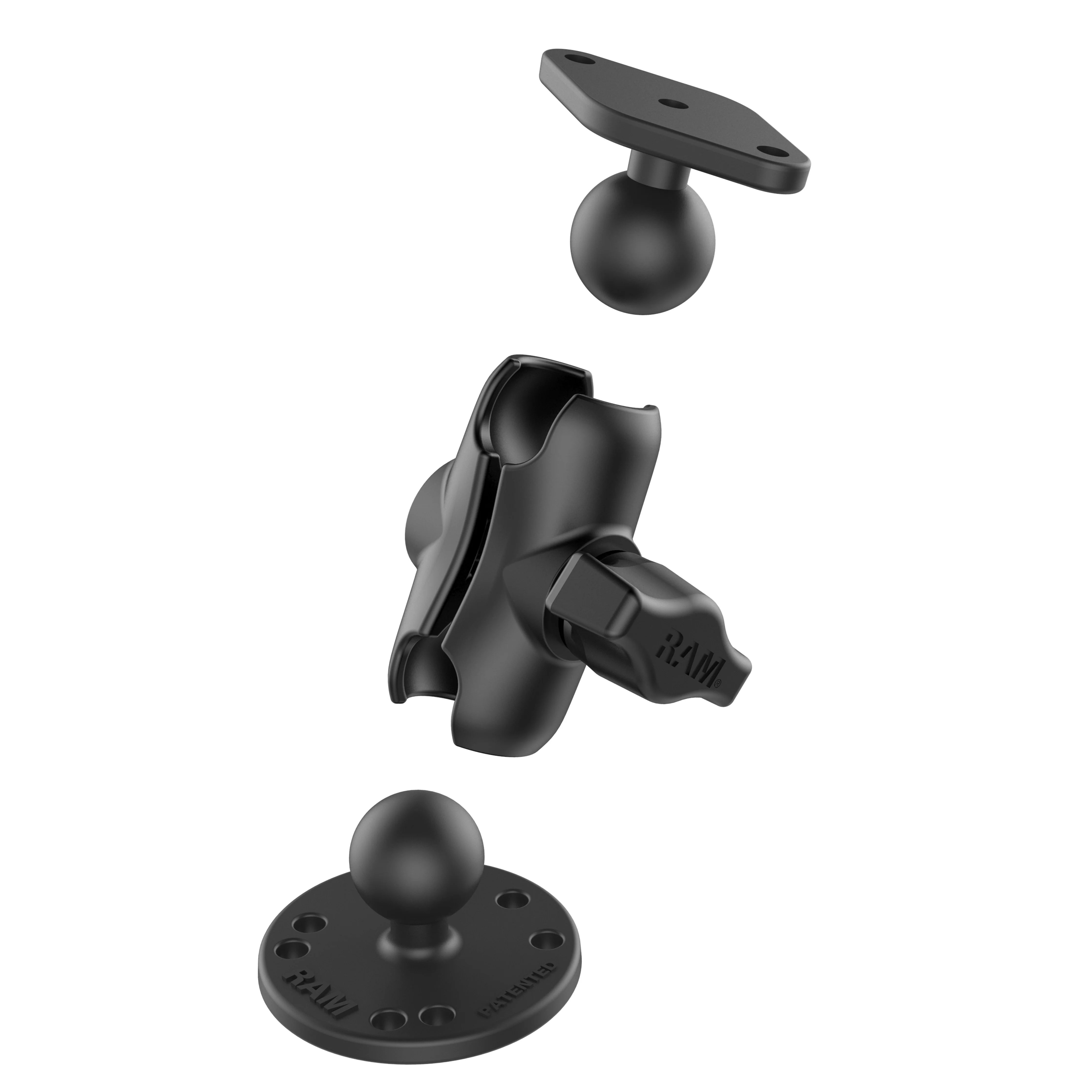 RAM® Double Ball Drill-Down Mount with Diamond Plate - Short - Image 2