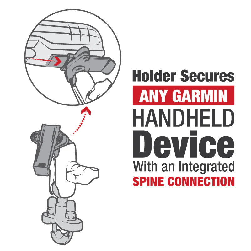 RAM® Spine Clip Garmin Mount with Handlebar U-Bolt Base - Image 4