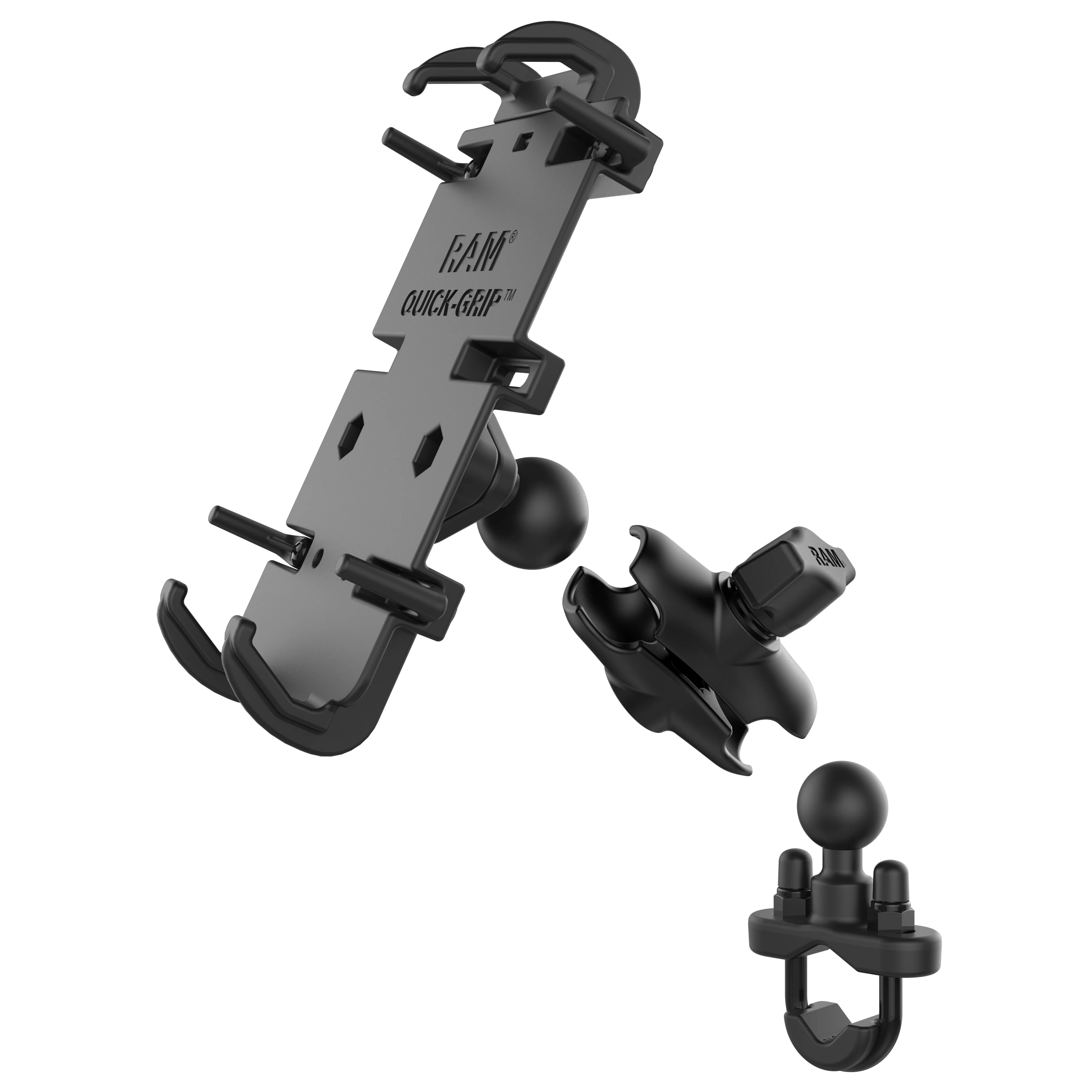RAM® Quick-Grip™ XL Phone Mount with Handlebar U-Bolt Base - Short - Image 2