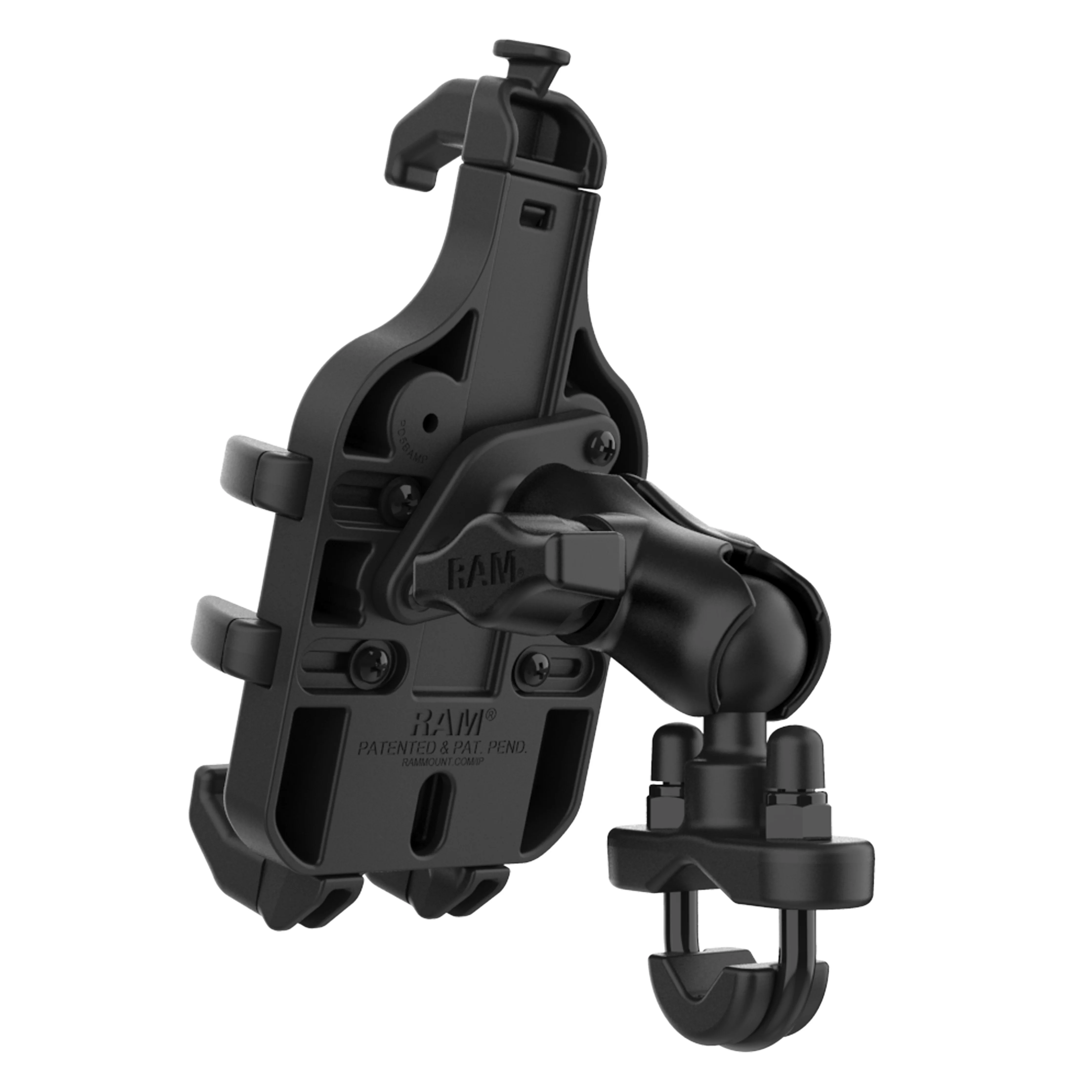 RAM® Quick-Grip™ Pro Phone Mount with Handlebar U-Bolt Base - Short - Image 3