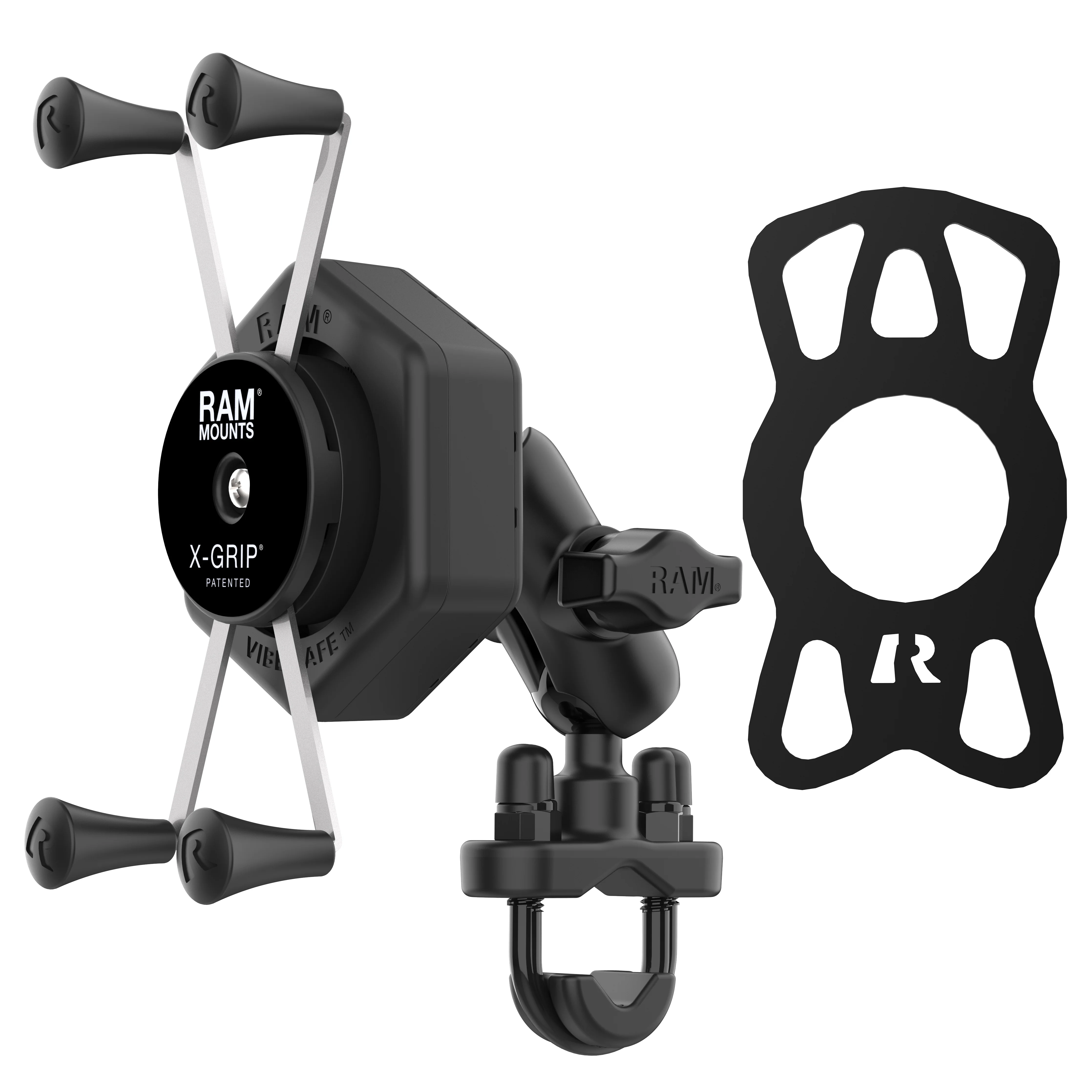 RAM® X-Grip® Large Phone Mount with Vibe-Safe™ & U-Bolt Base - Short - Image 2