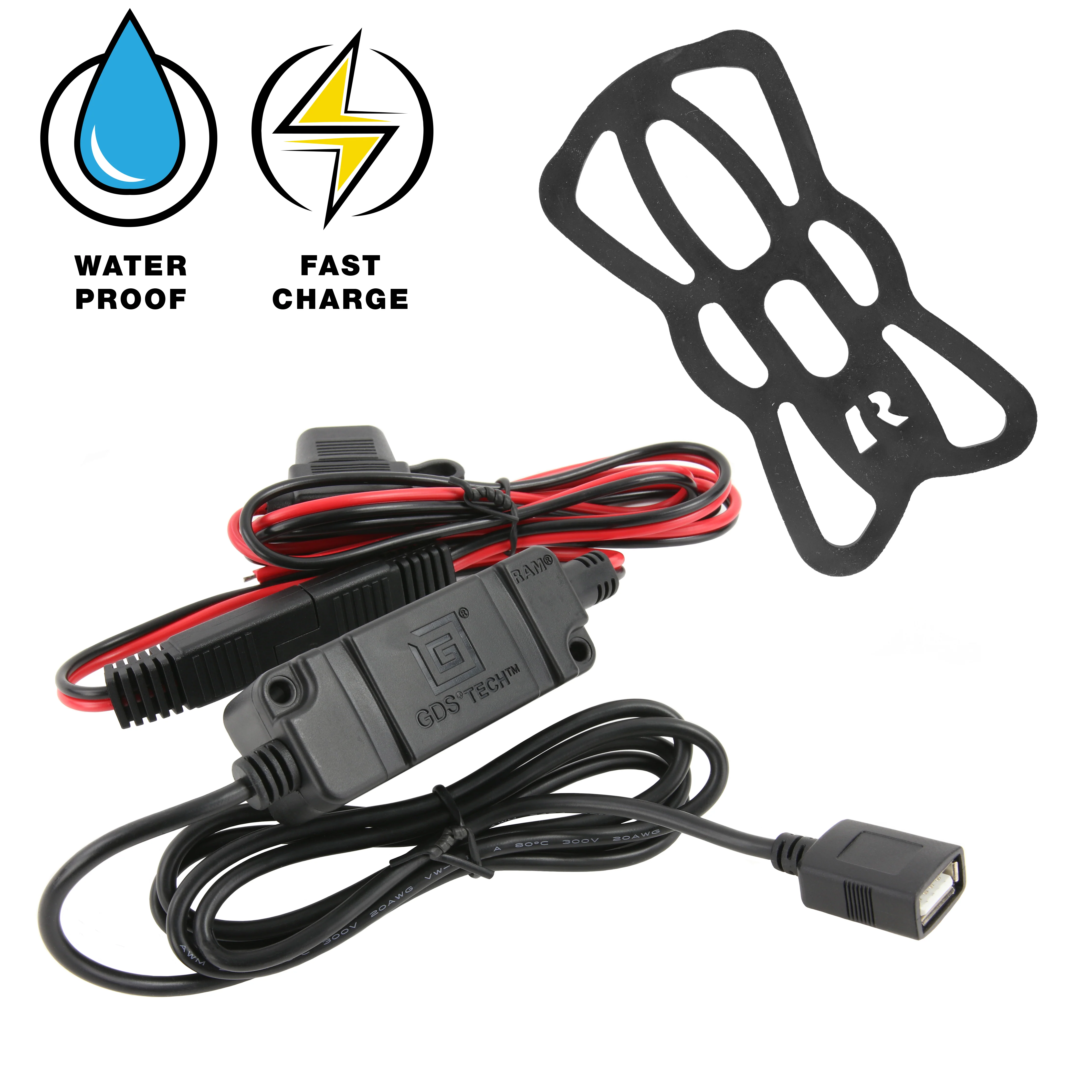 RAM® Tough-Charge™ 15W Waterproof Wireless Charging Motorcycle Mount - Image 6
