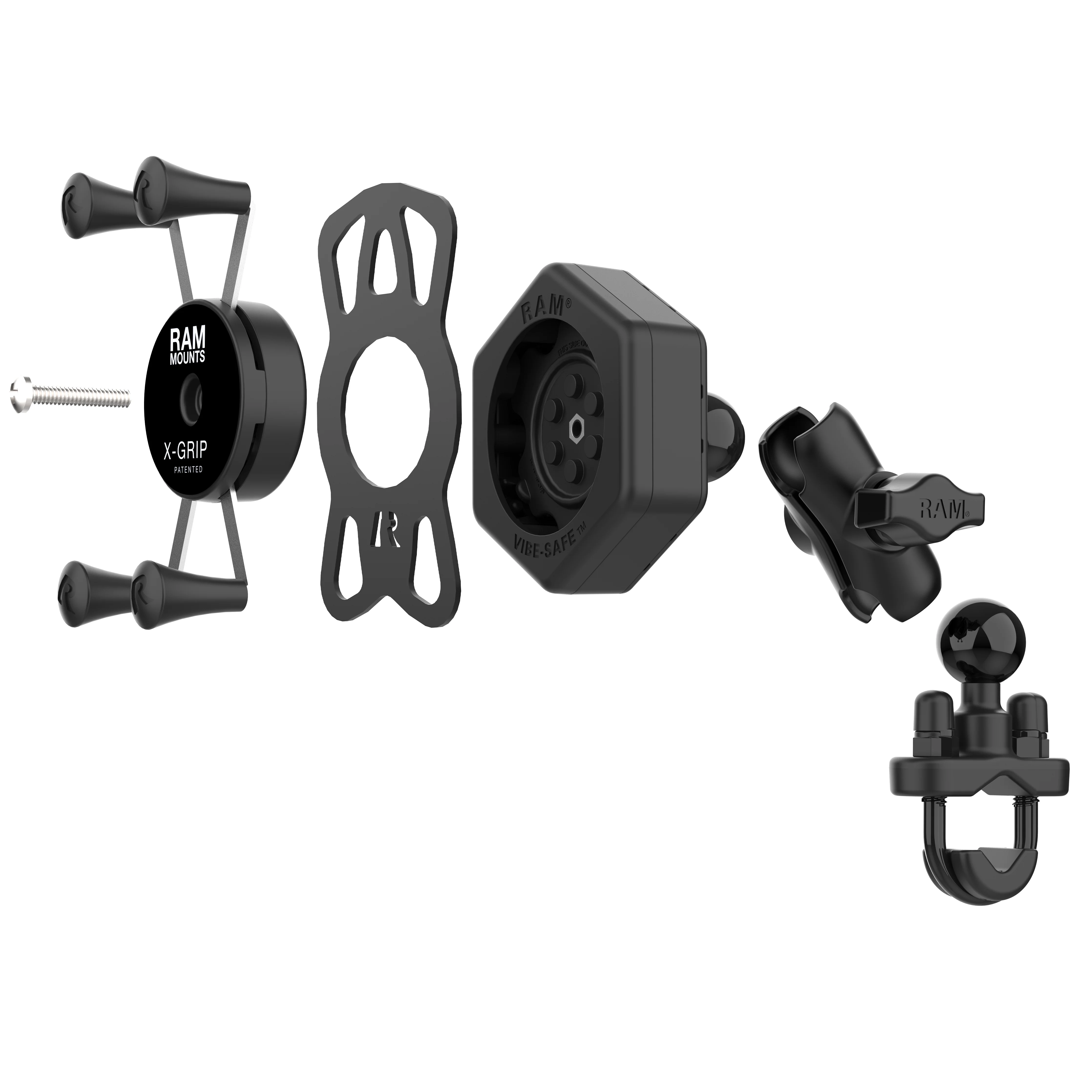 RAM® X-Grip® Phone Mount with Vibe-Safe™ & U-Bolt Base - Short - Image 4