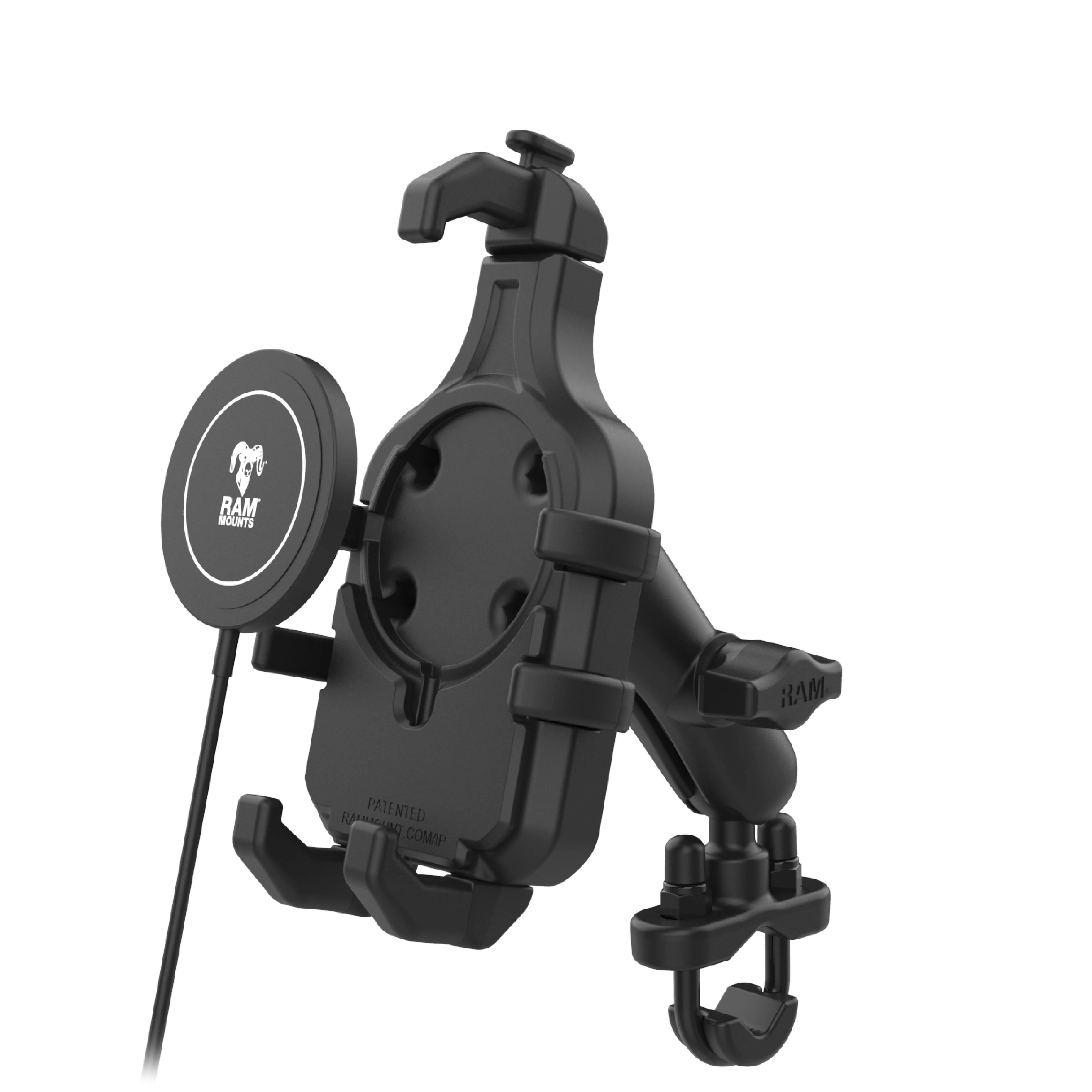 RAM® Quick-Grip™ Pro Phone Handlebar Mount with Qi2 15W Wireless Charger - Image 2