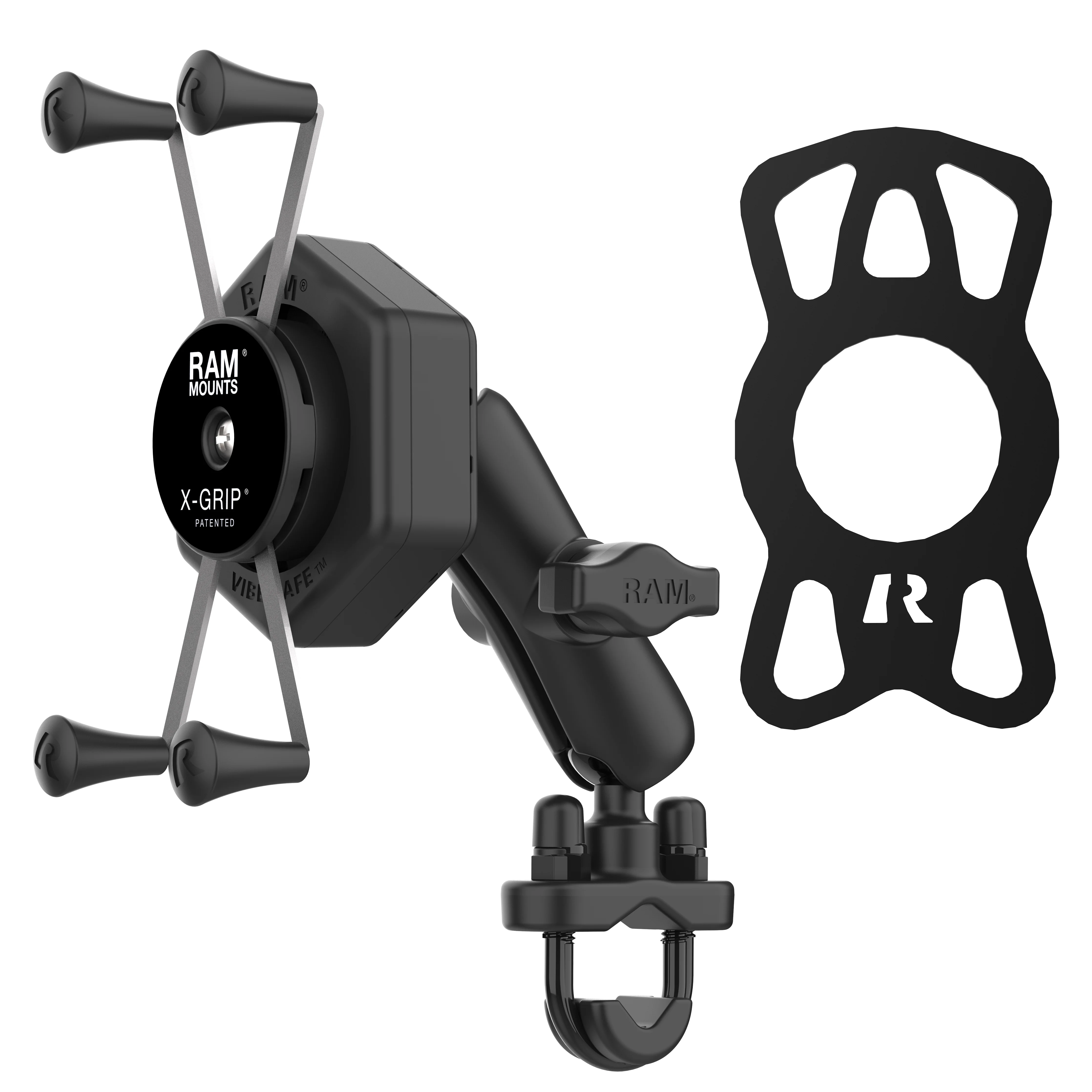 RAM® X-Grip® Large Phone Mount with Vibe-Safe™ & U-Bolt Base - Medium - Image 2
