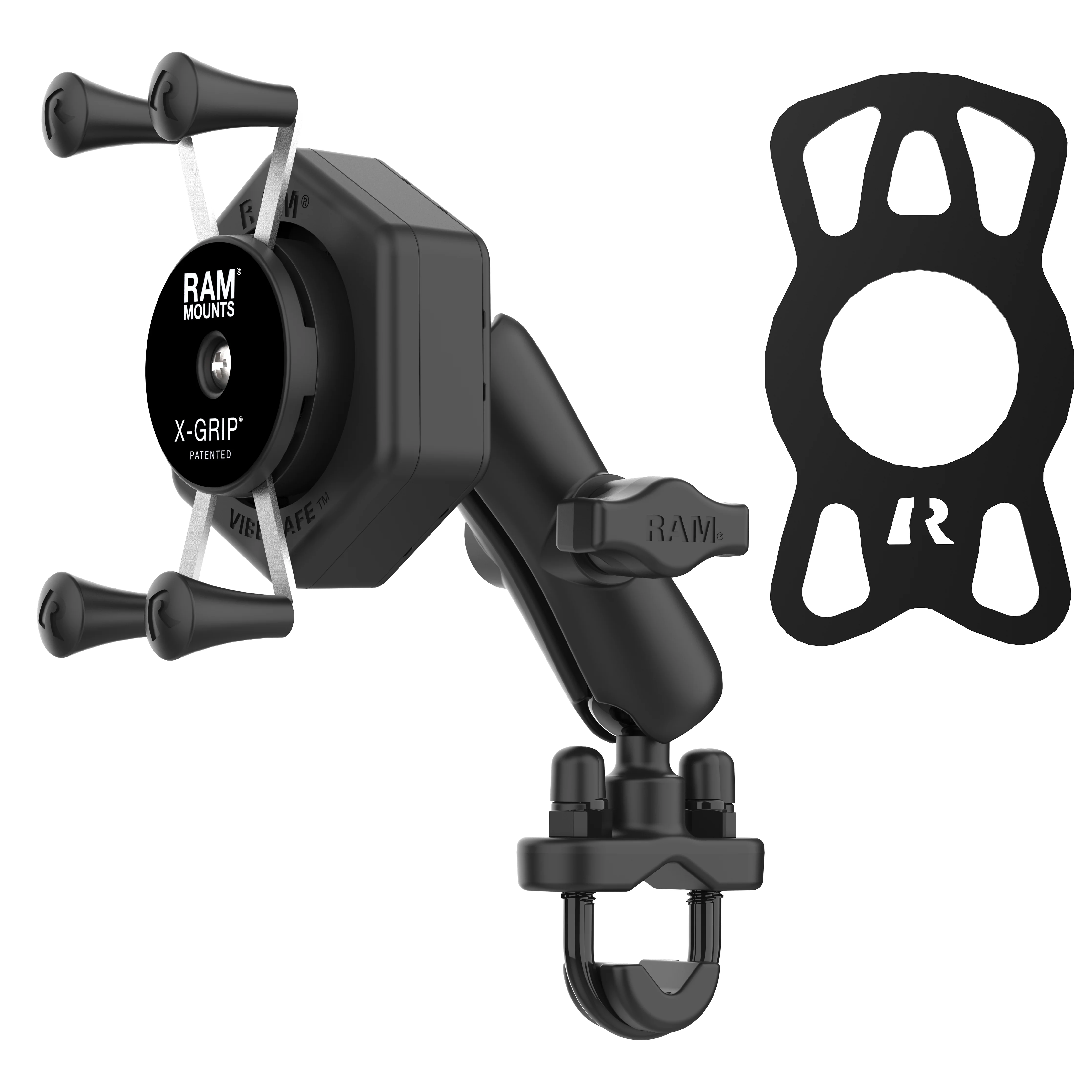 RAM® X-Grip® Phone Mount with Vibe-Safe™ & U-Bolt Base - Medium - Image 2