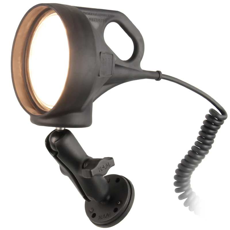 RAM® Magnetic Double Ball Mount with LED Spotlight