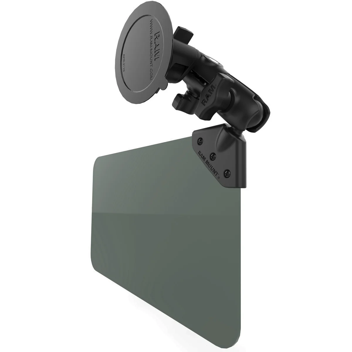 RAM® Twist-Lock™ Suction Cup Mount with Swivel Socket Arm & Sun Visor - Image 3