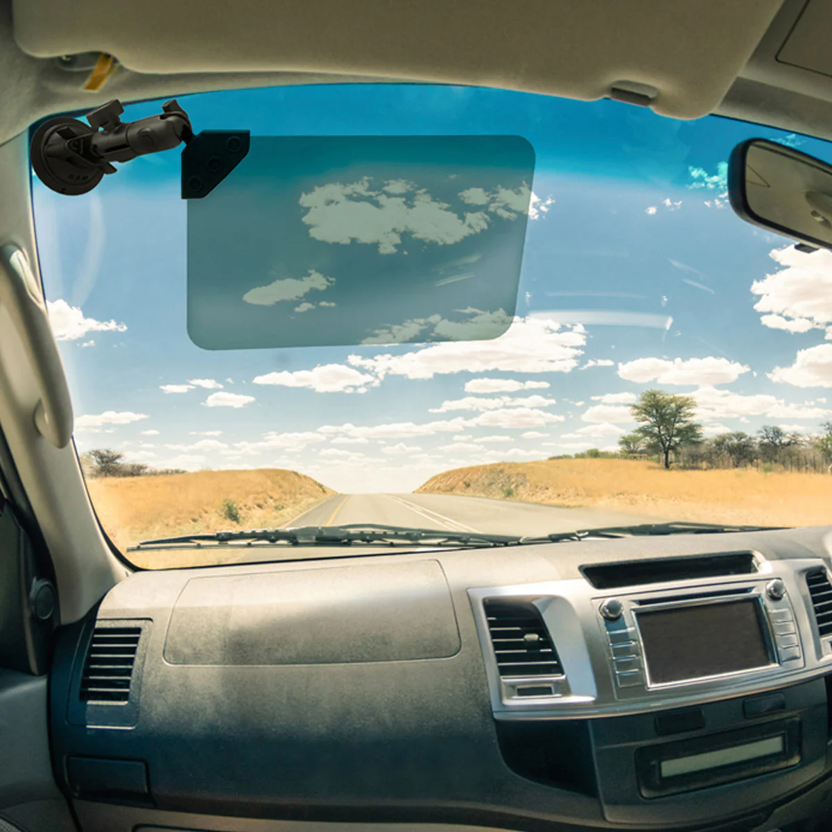 RAM® Twist-Lock™ Suction Cup Mount with Swivel Socket Arm & Sun Visor - Image 5