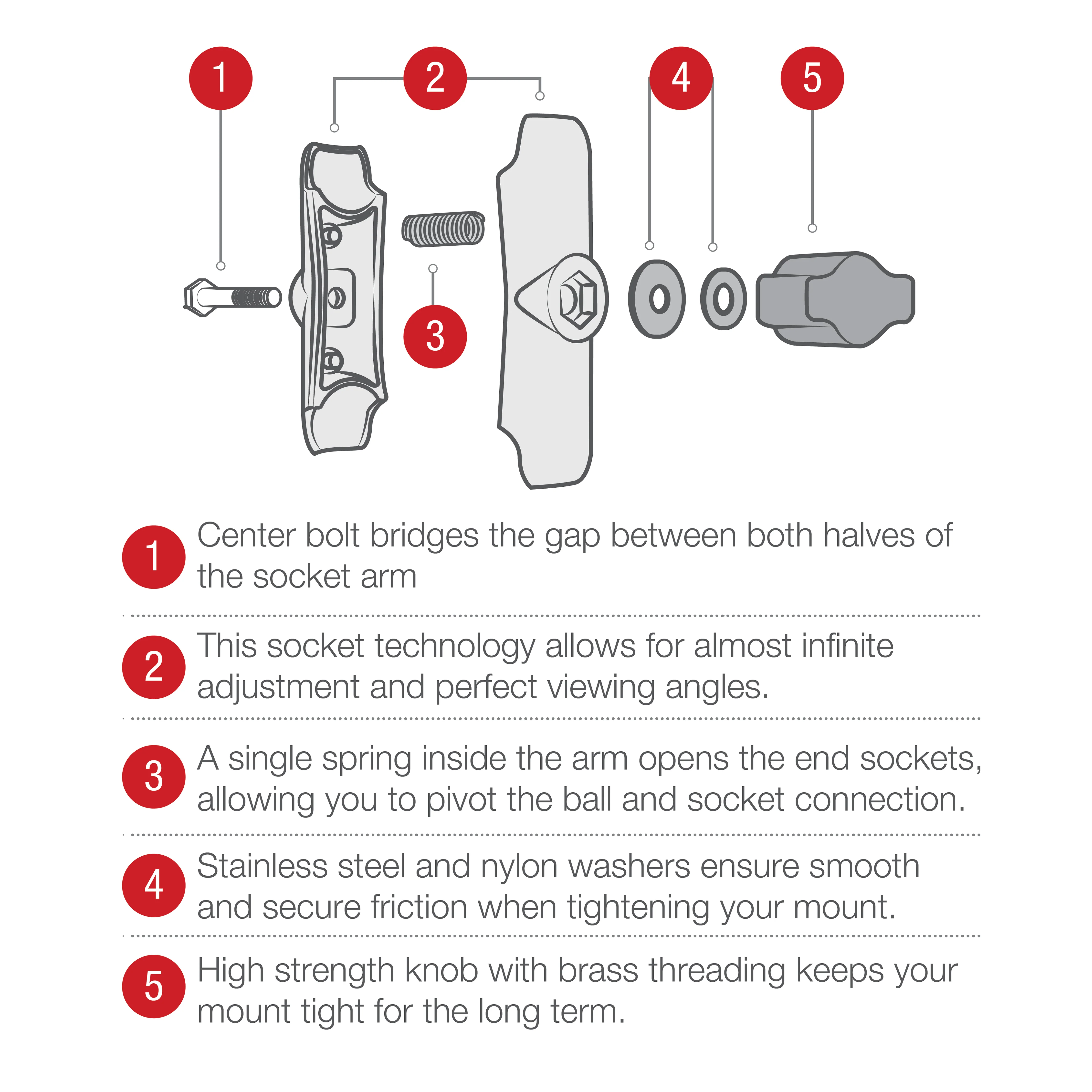 RAM® X-Grip® Large Phone Mount with Twist-Lock™ Suction Cup - Long - Image 8