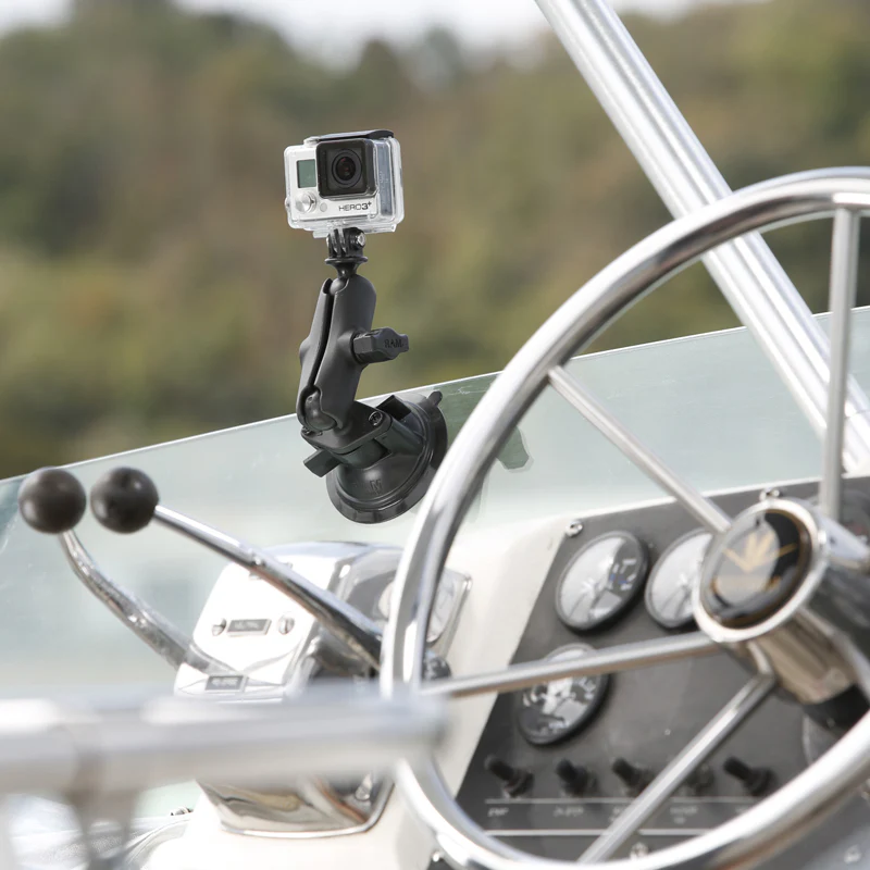RAM® Twist-Lock™ Suction Cup Mount with Action Camera Adapter - Medium - Image 3
