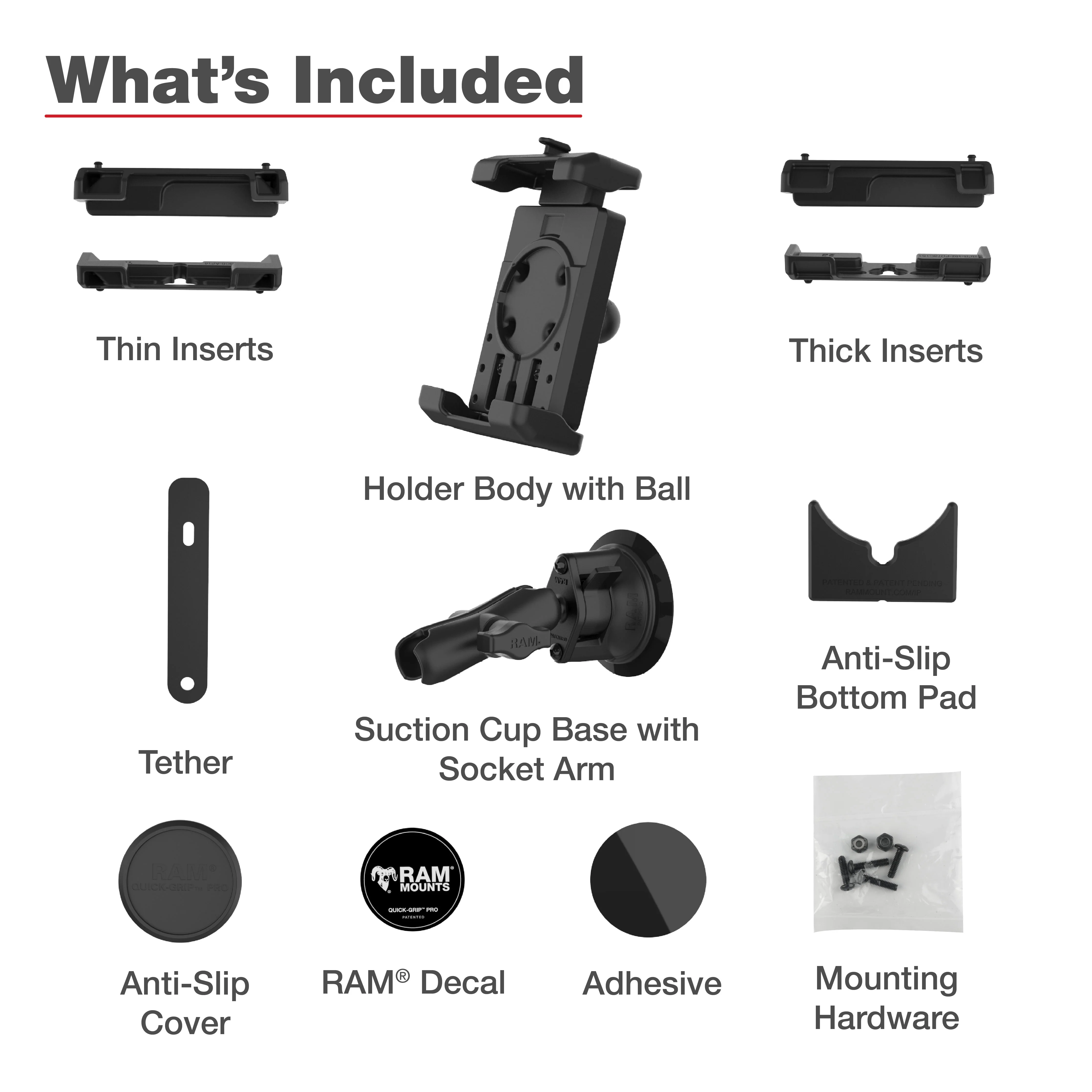 RAM® Quick-Grip™ Pro XL Phone Mount with Twist-Lock™ Suction Cup - Image 7