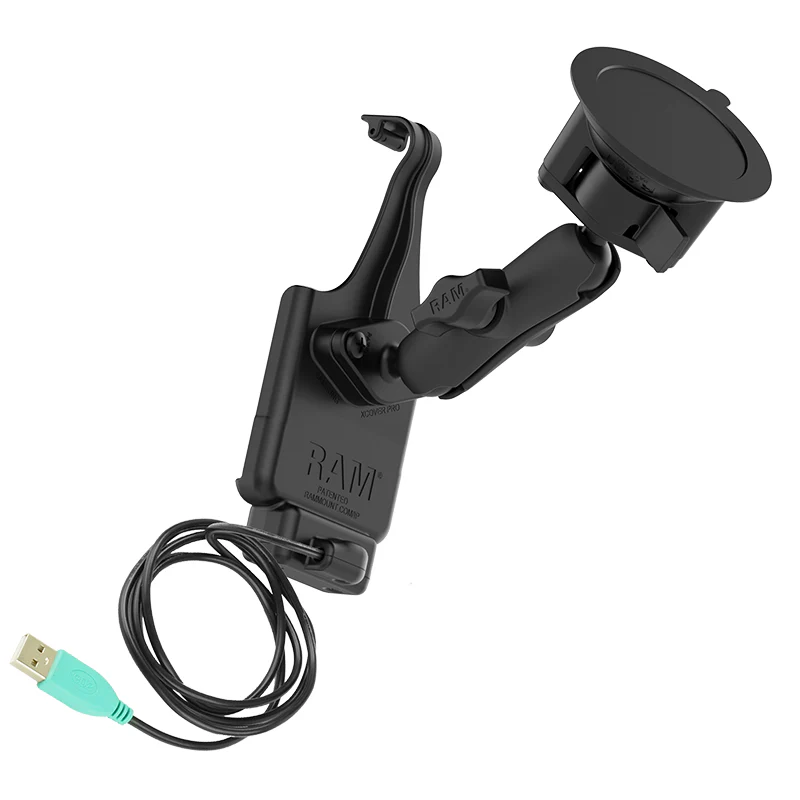 RAM® Powered Suction Cup Mount for Samsung XCover Pro with Charger - Image 3