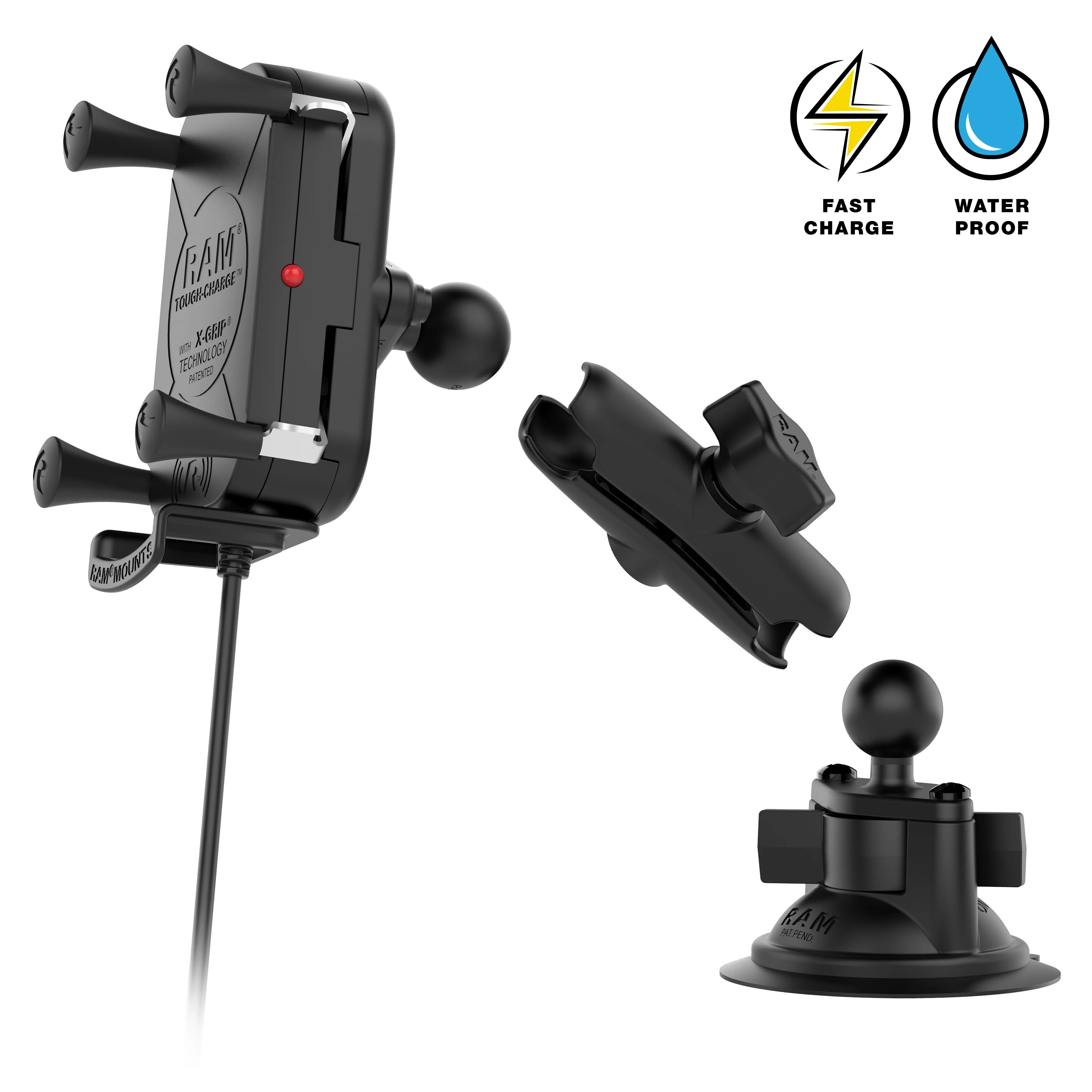 RAM® Tough-Charge™ 15W Wireless Charging Suction Cup Mount - Image 3