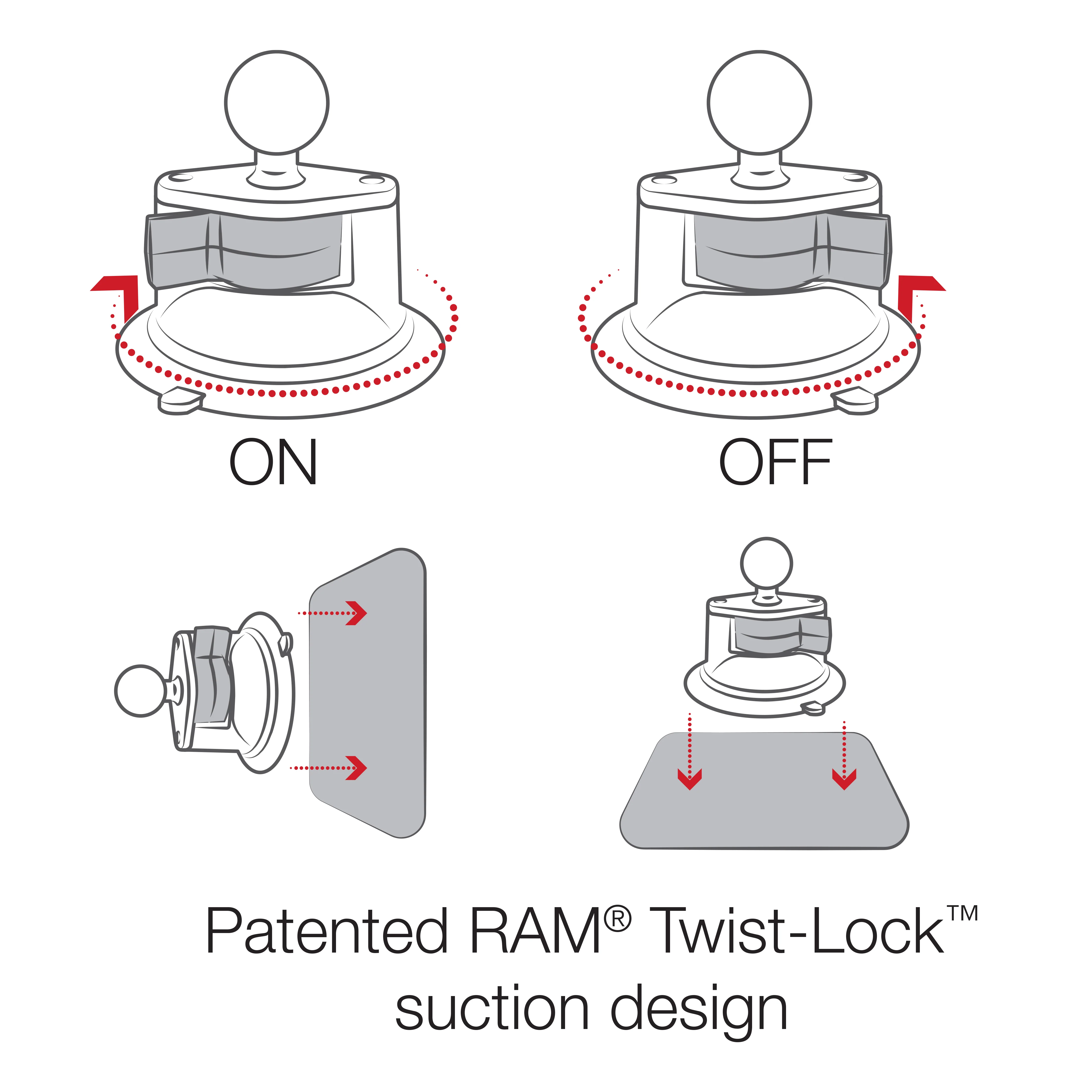 RAM® X-Grip® Phone Mount with RAM® Twist-Lock™ Suction Cup - Image 8