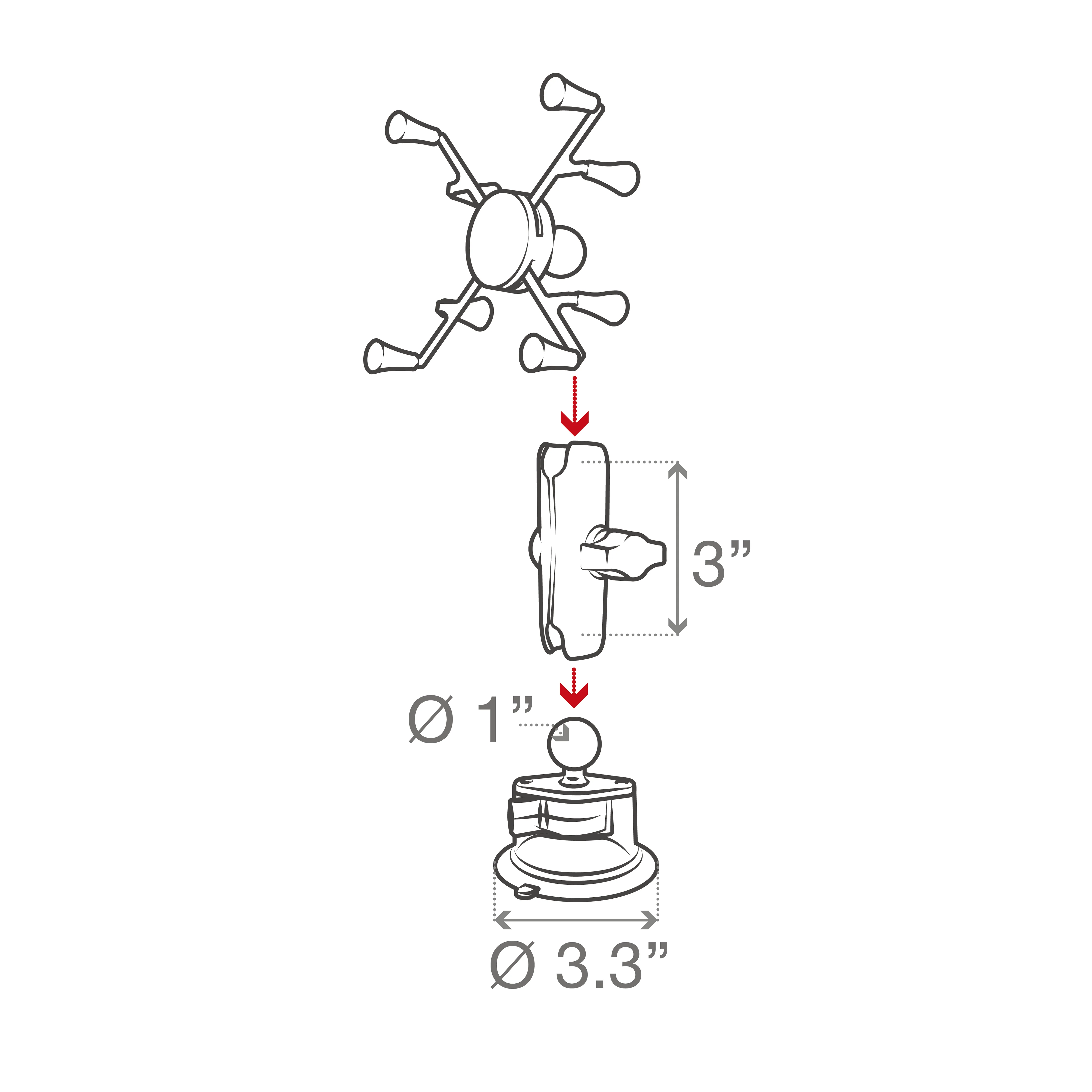 RAM® X-Grip® with RAM® Twist-Lock™ Suction Cup Mount for 7"-8" Tablets - Image 5