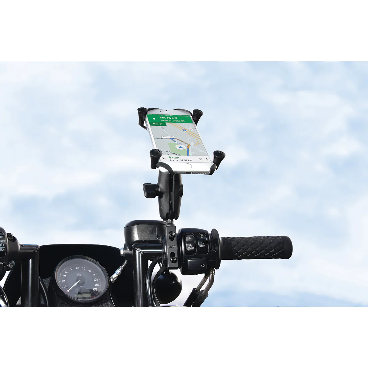 RAM® X-Grip® Large Phone Mount with Brake/Clutch Reservoir Base - Medium - Image 3