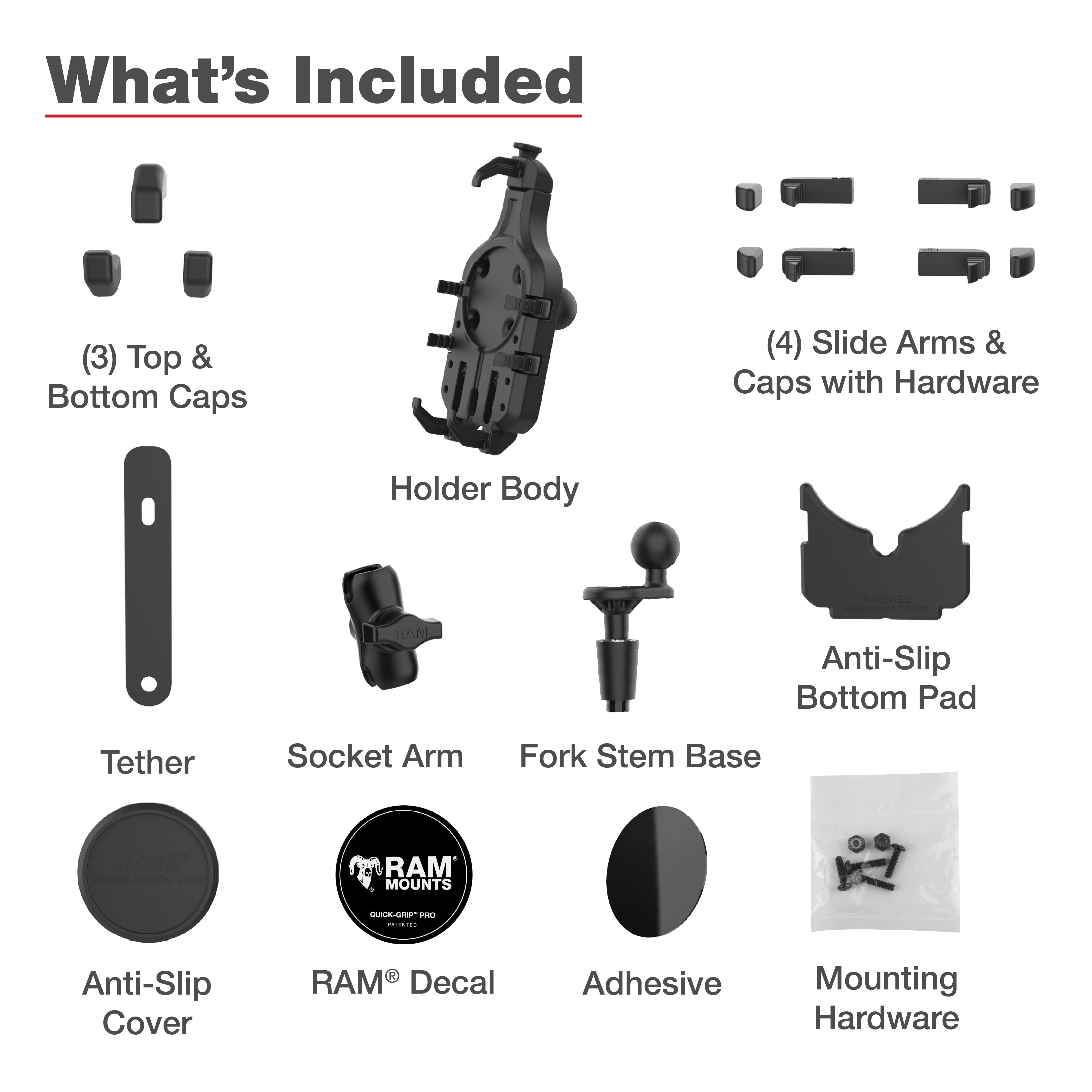 RAM® Quick-Grip™ Pro Phone Mount with Fork Stem Base - Short - Image 6