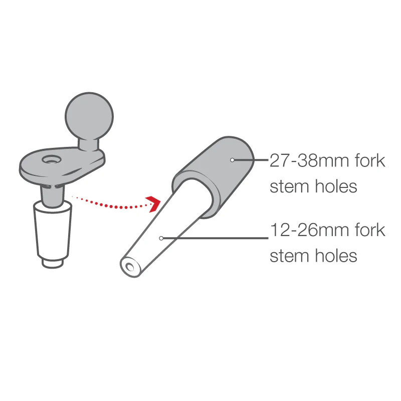RAM® X-Grip® Large Phone Mount with Vibe-Safe™ & Fork Stem Base - Short - Image 5