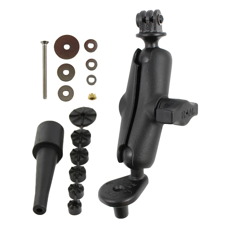 RAM® Motorcycle Fork Stem Mount with Universal Action Camera Adapter - Image 3