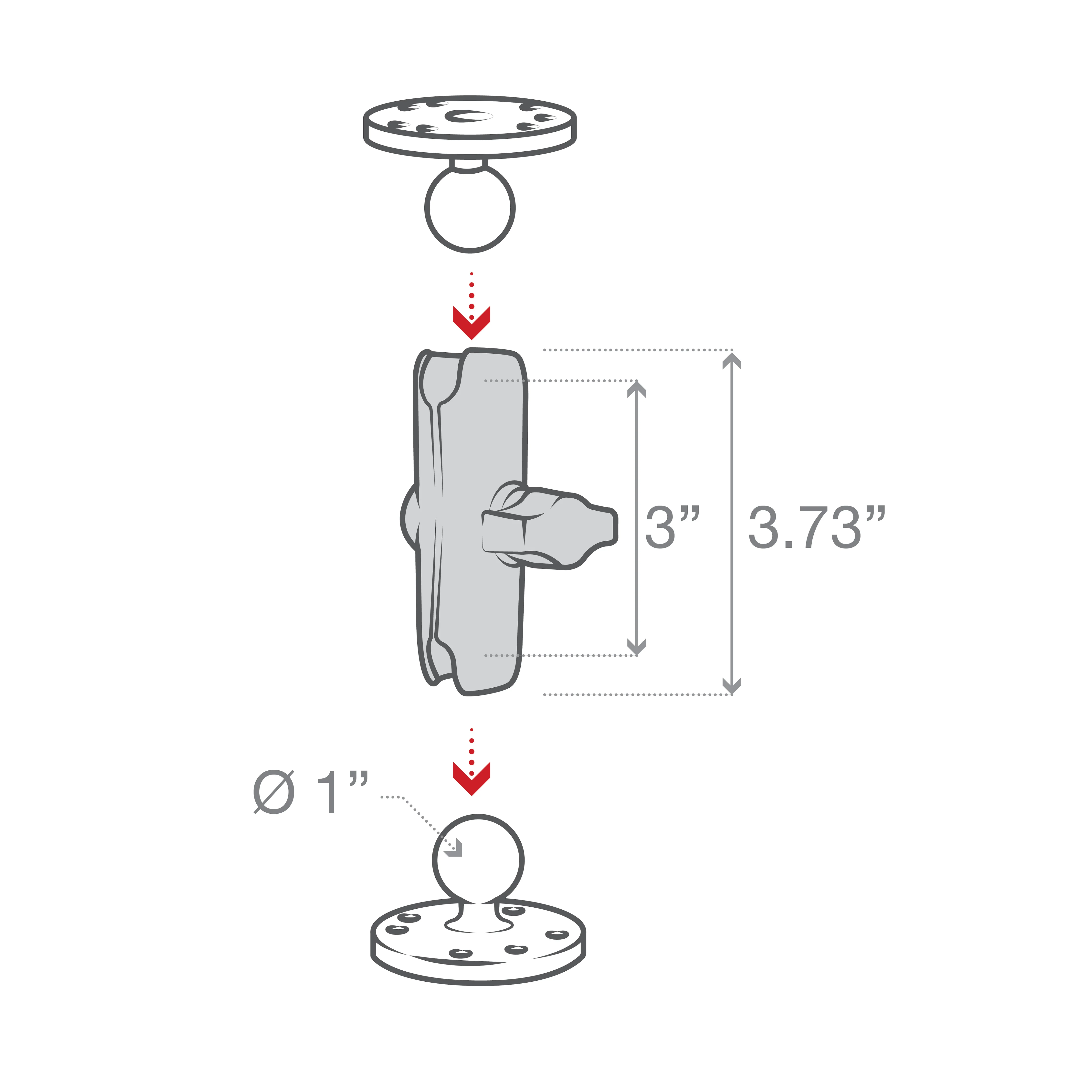 RAM® Double Socket Arm - B Size Medium - Image 7