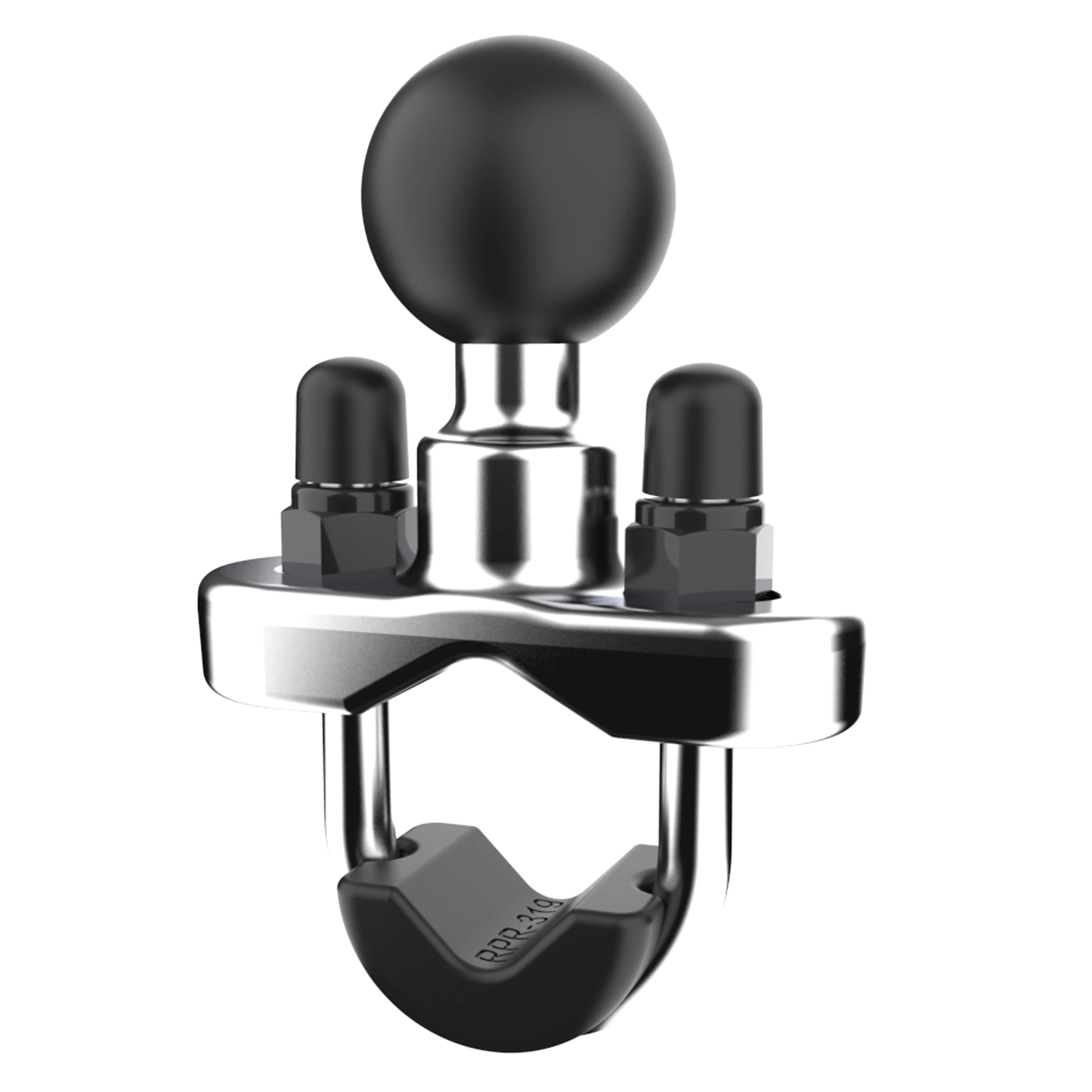 RAM® Chrome Handlebar U-Bolt Base for Rails 0.5" to 1" in Diameter