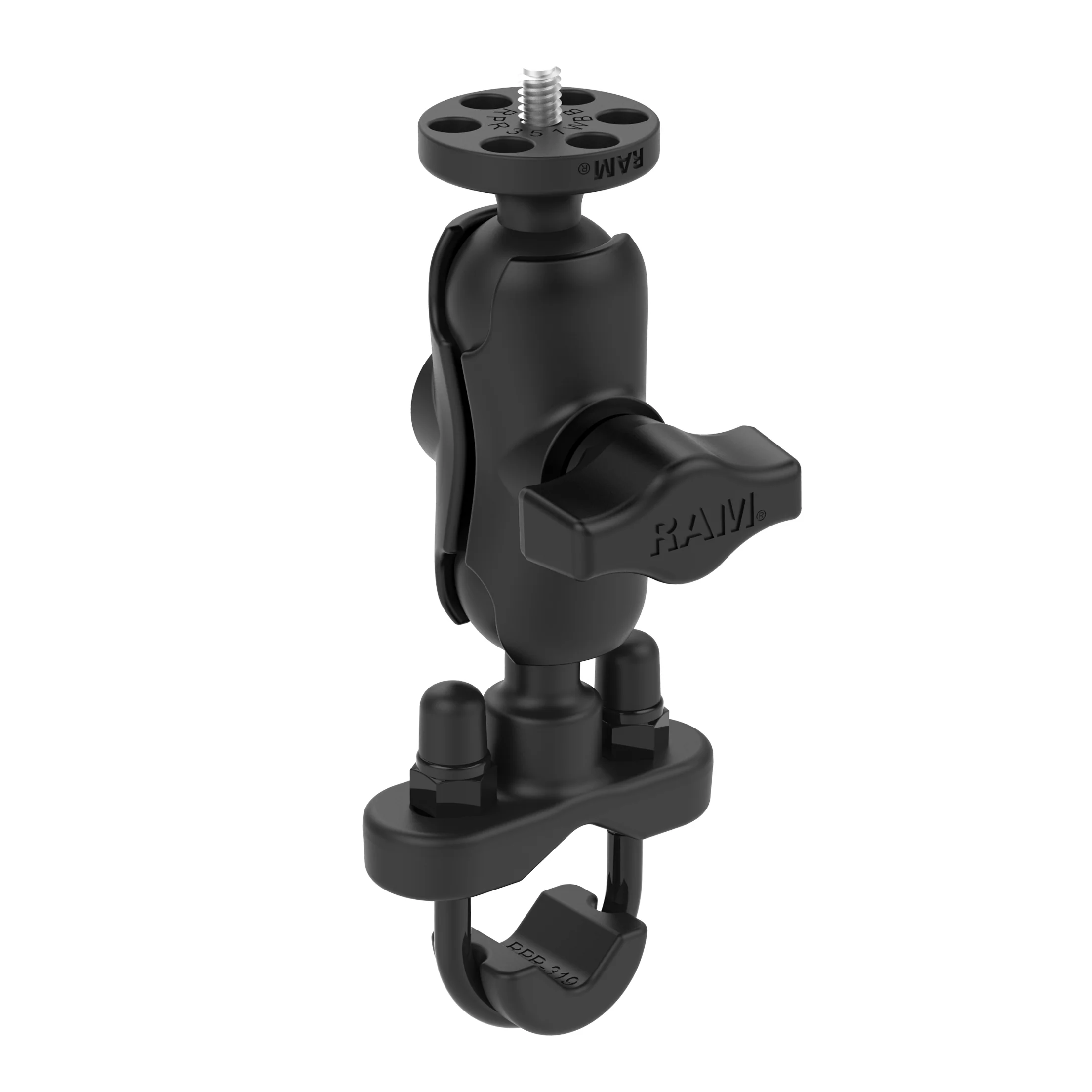 RAM® Handlebar U-Bolt Mount with 1/4"-20 Threaded Stud - Short
