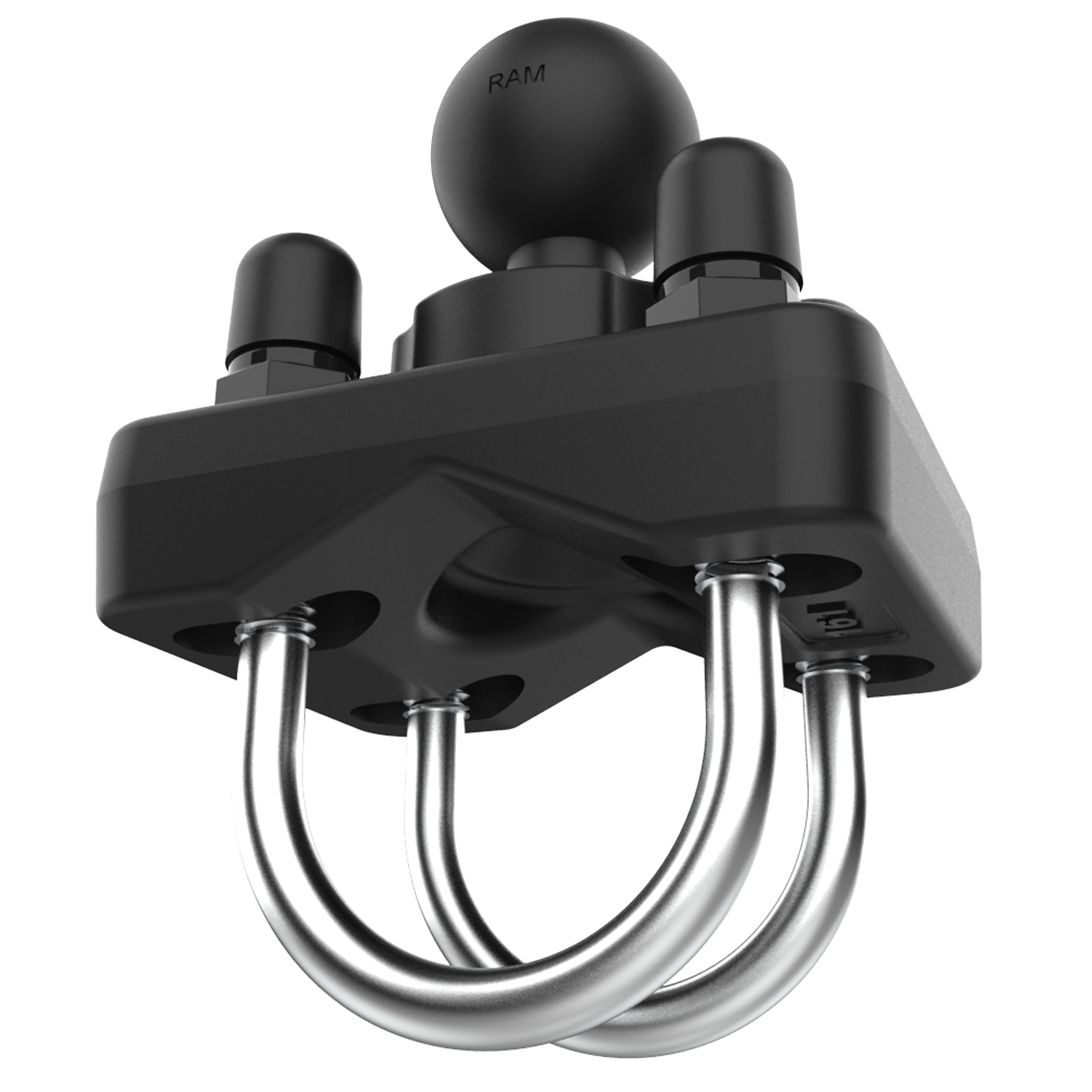 RAM® Double U-Bolt Ball Base for 1" - 1.25" Rails - B Size