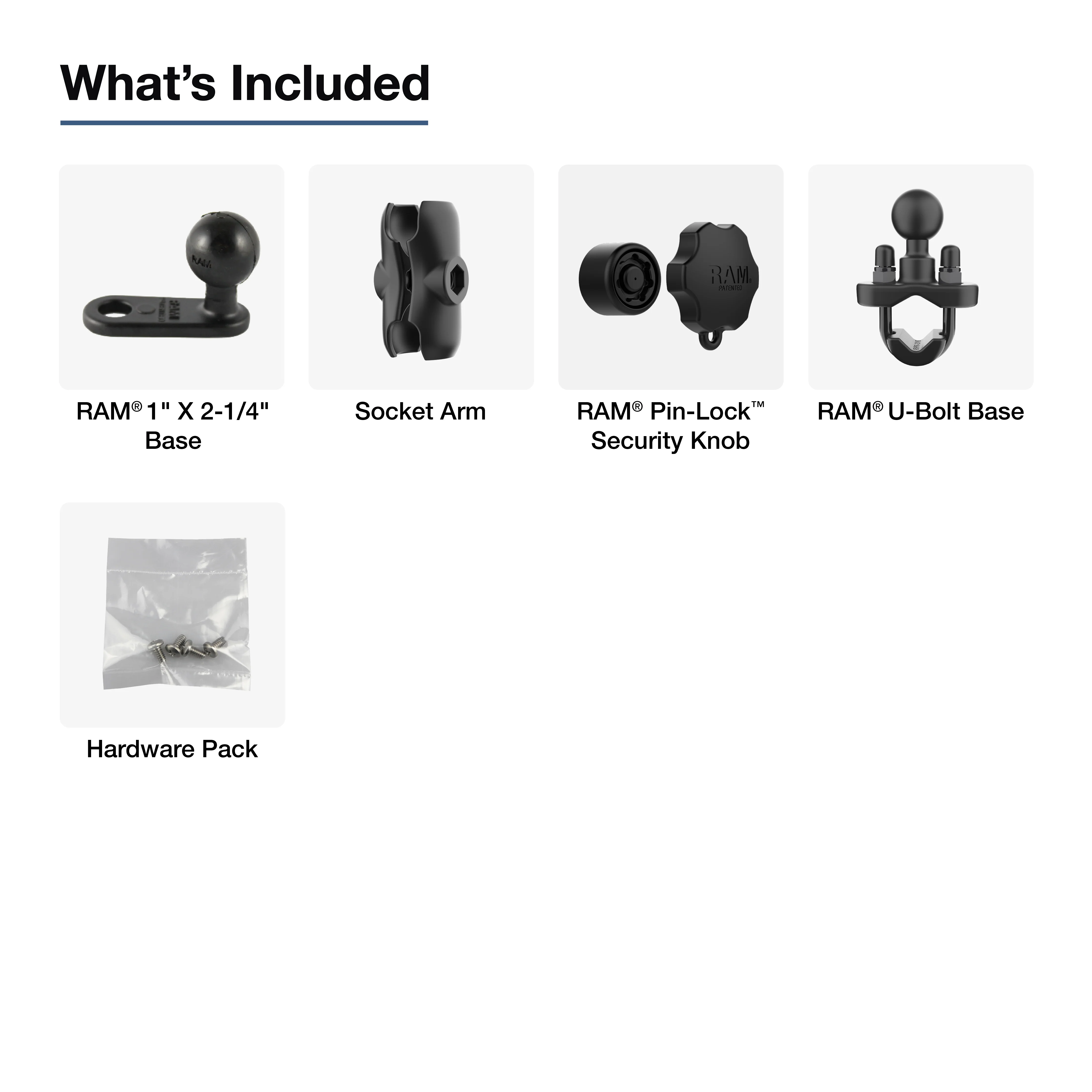 RAM® Rearview Mirror U-Bolt Mount for Motive Dashcam - Image 4