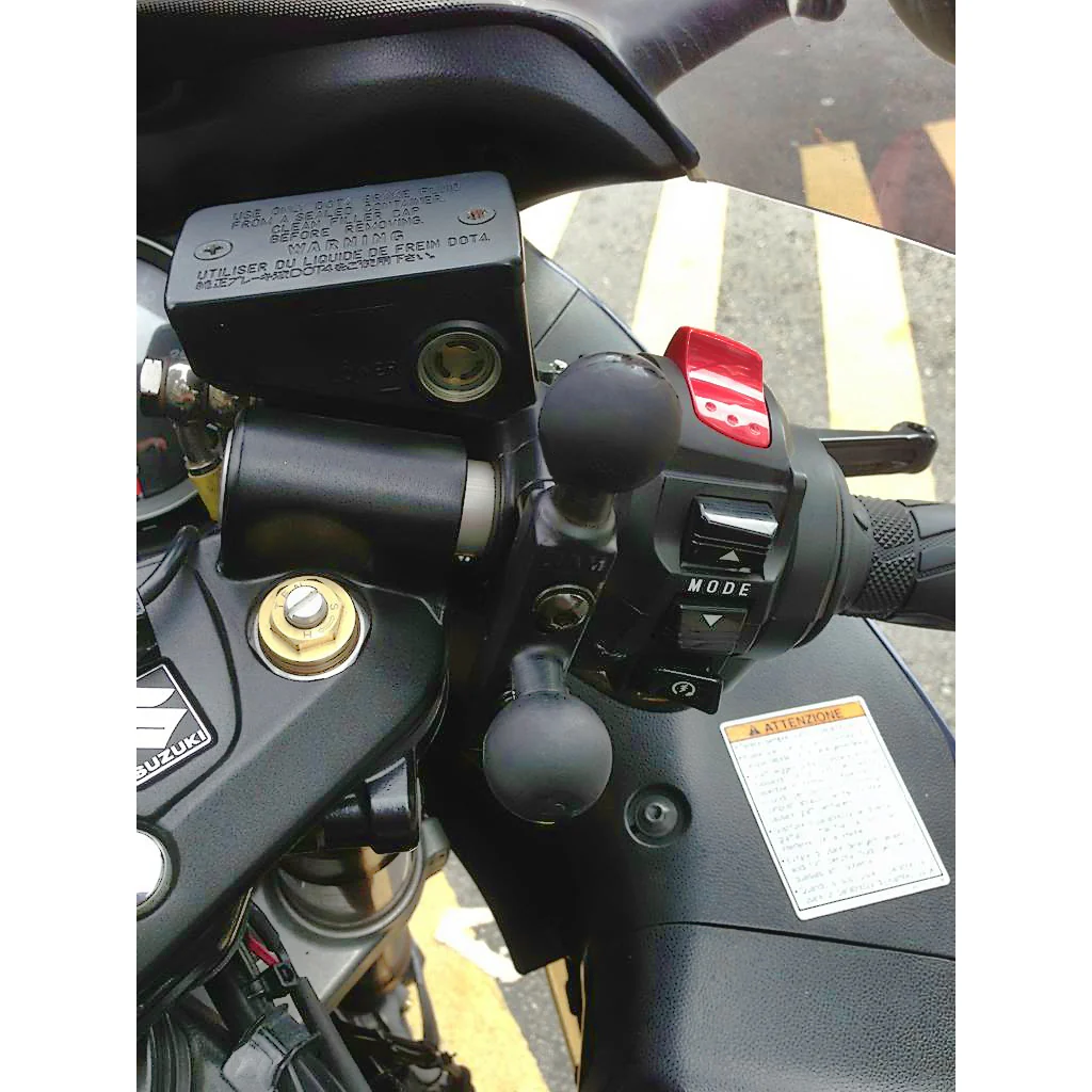 RAM® Motorcycle Brake/Clutch Reservoir Base with Add-On Ball - Image 2