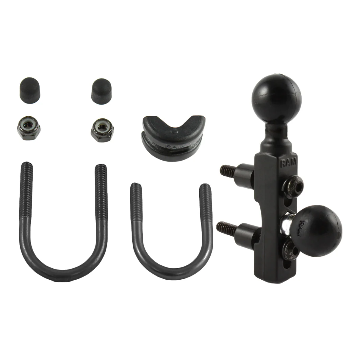 RAM® Motorcycle Brake/Clutch Reservoir & Handlebar Double Ball Base